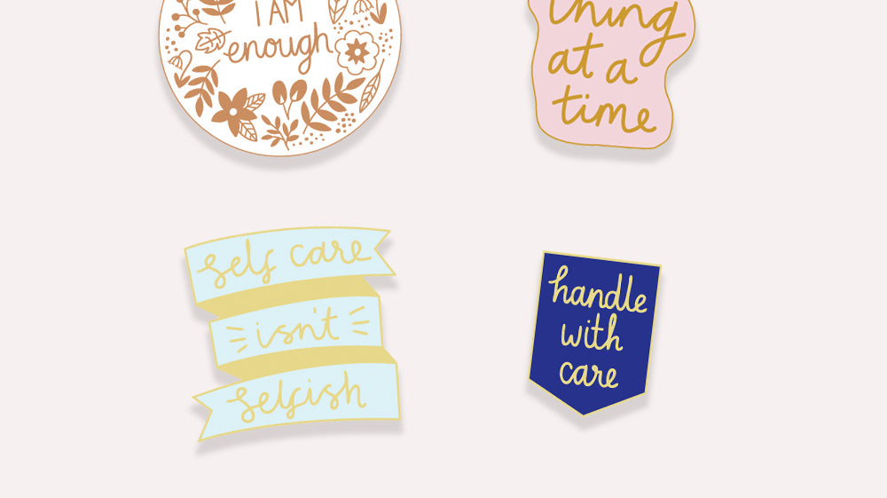 Self Care Enamel Pin Collection Kickstarter