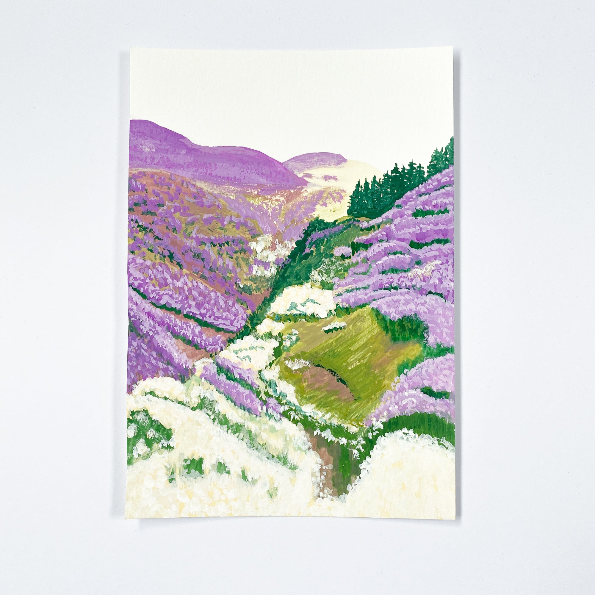 Esjan, Iceland - Original 15x21cm Gouache Painting - By Sarah Frances - Sarah Frances