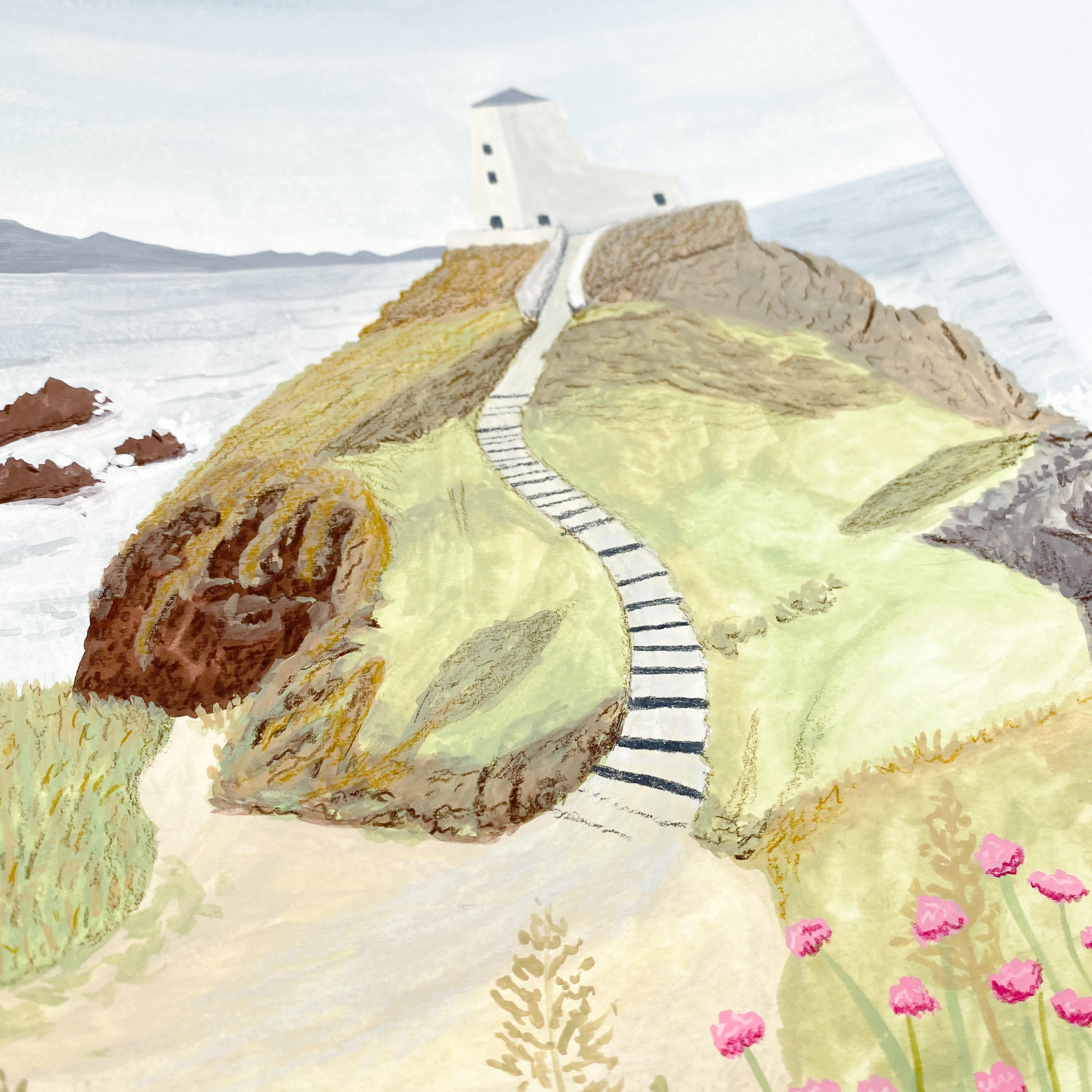 Llanddwyn Island, Anglesey - Original 21x30cm Gouache Painting - By Sarah Frances - Sarah Frances