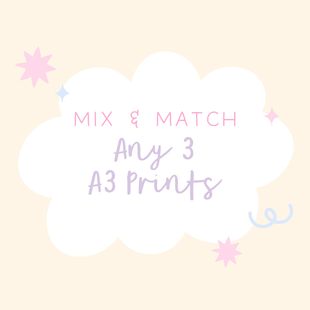 Any 3 A3 Prints - Mix & Match - Sarah Frances