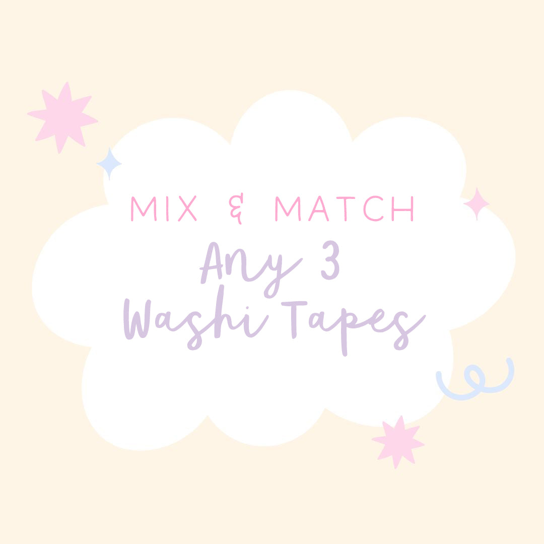 Any 3 Washi Tapes - Mix and Match - Sarah Frances