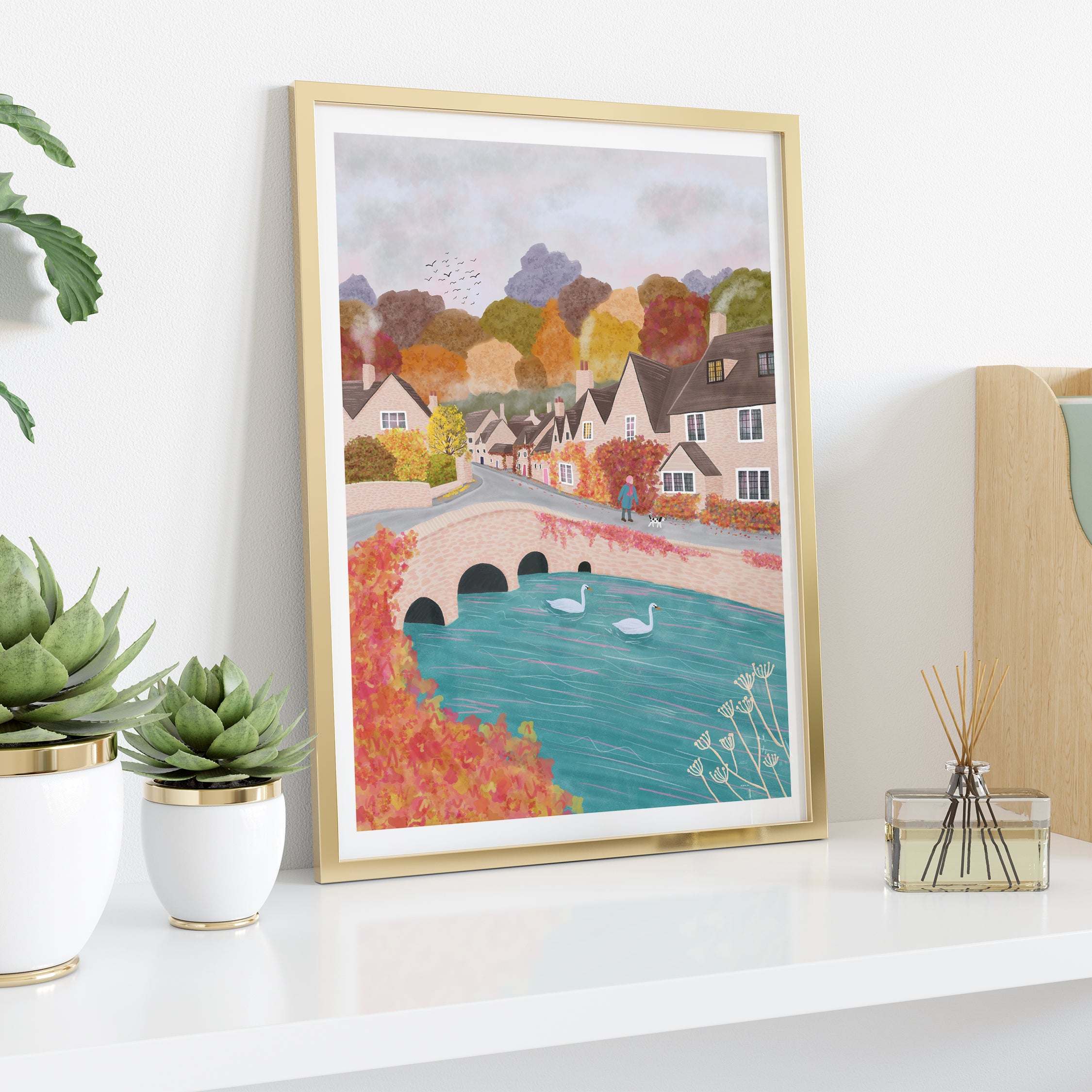 Autumn in the Cotswolds Art Print - Sarah Frances