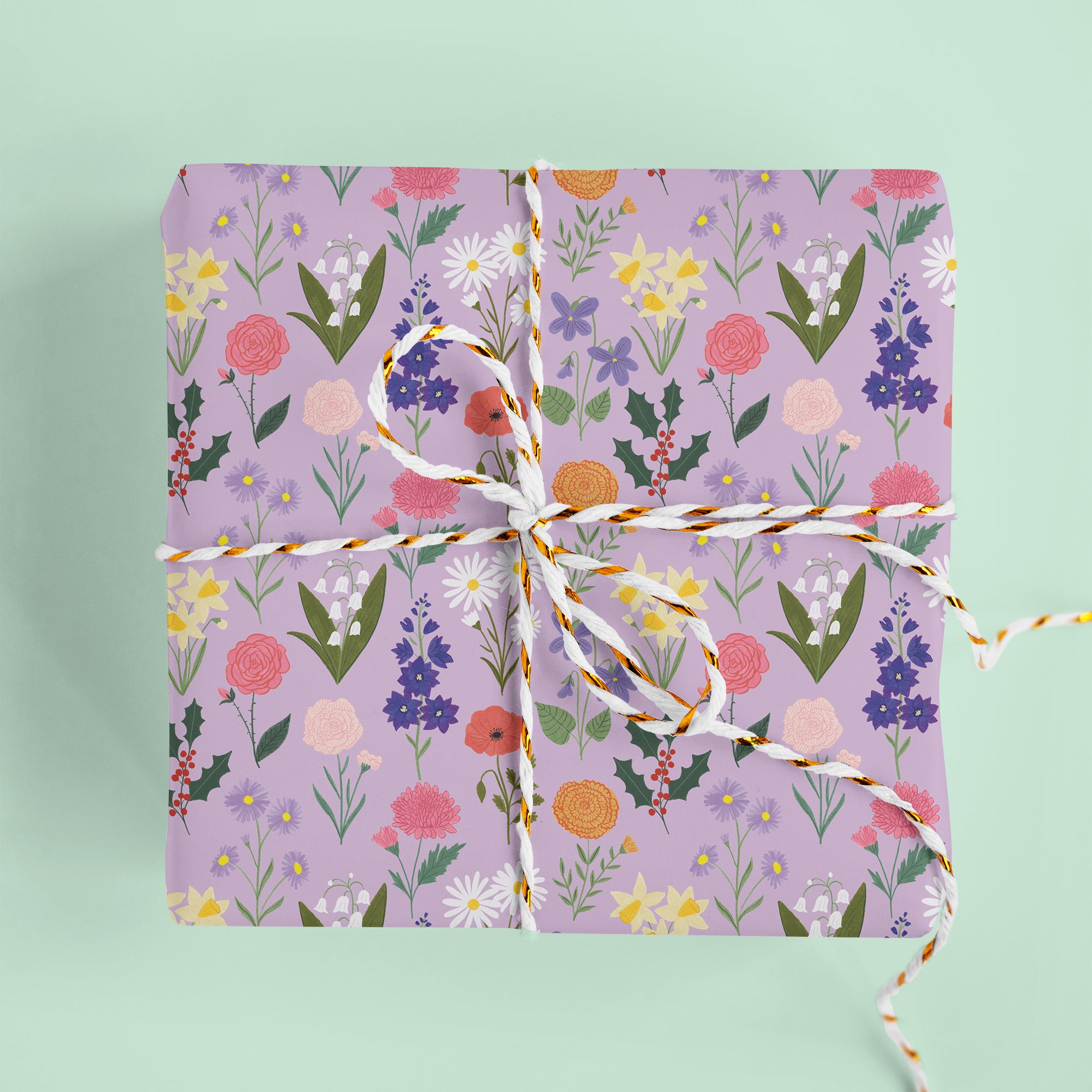 Birth Flowers Wrapping Paper - Sarah Frances