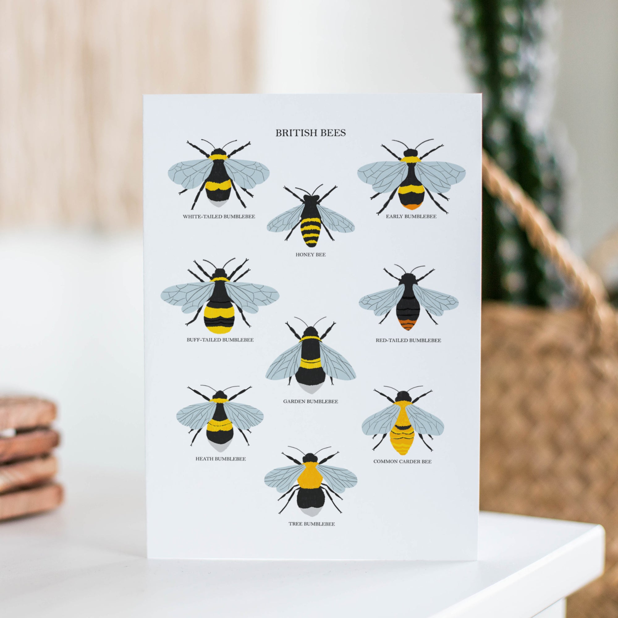 British Bees Greetings Card - Sarah Frances
