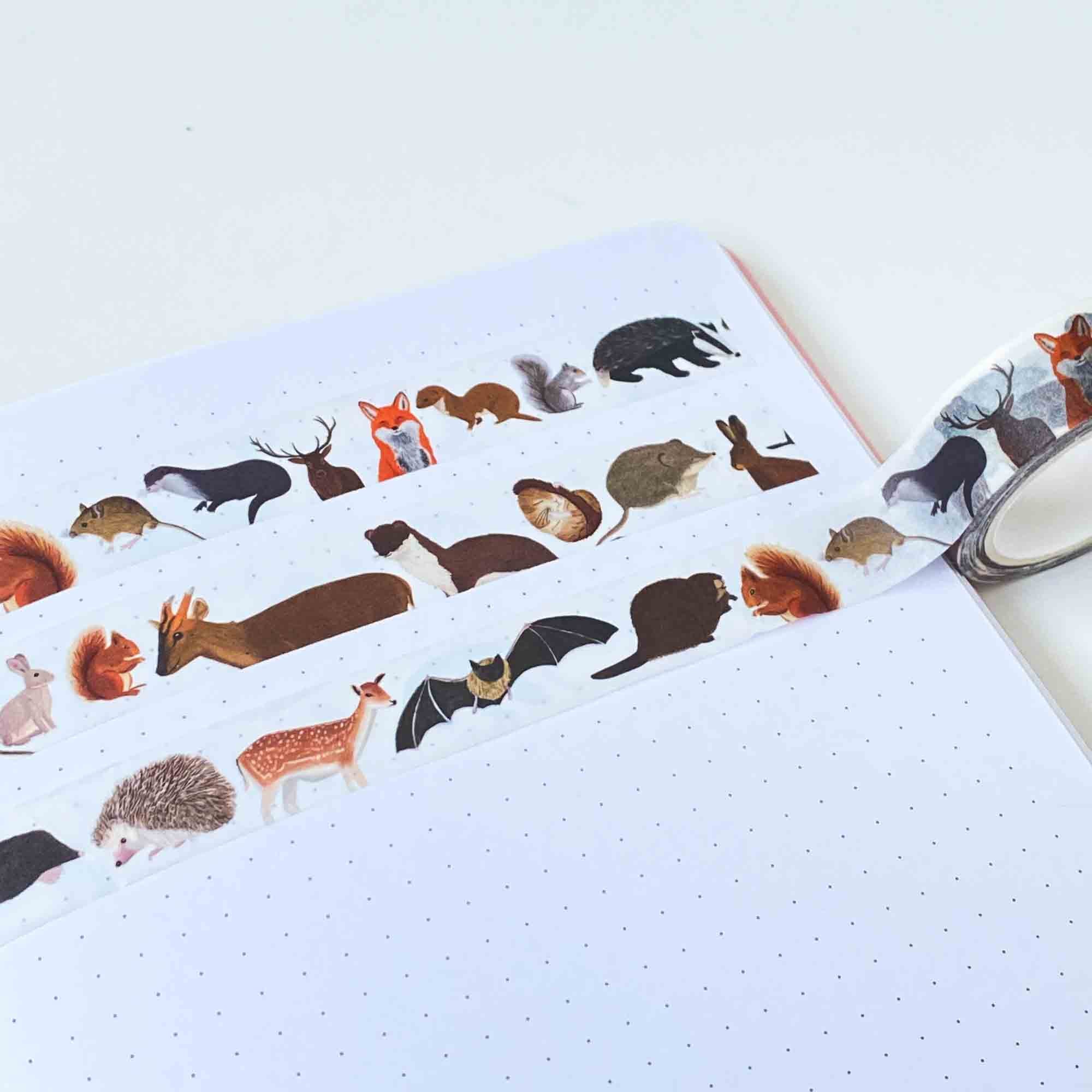 British Mammals Washi Tape - Sarah Frances