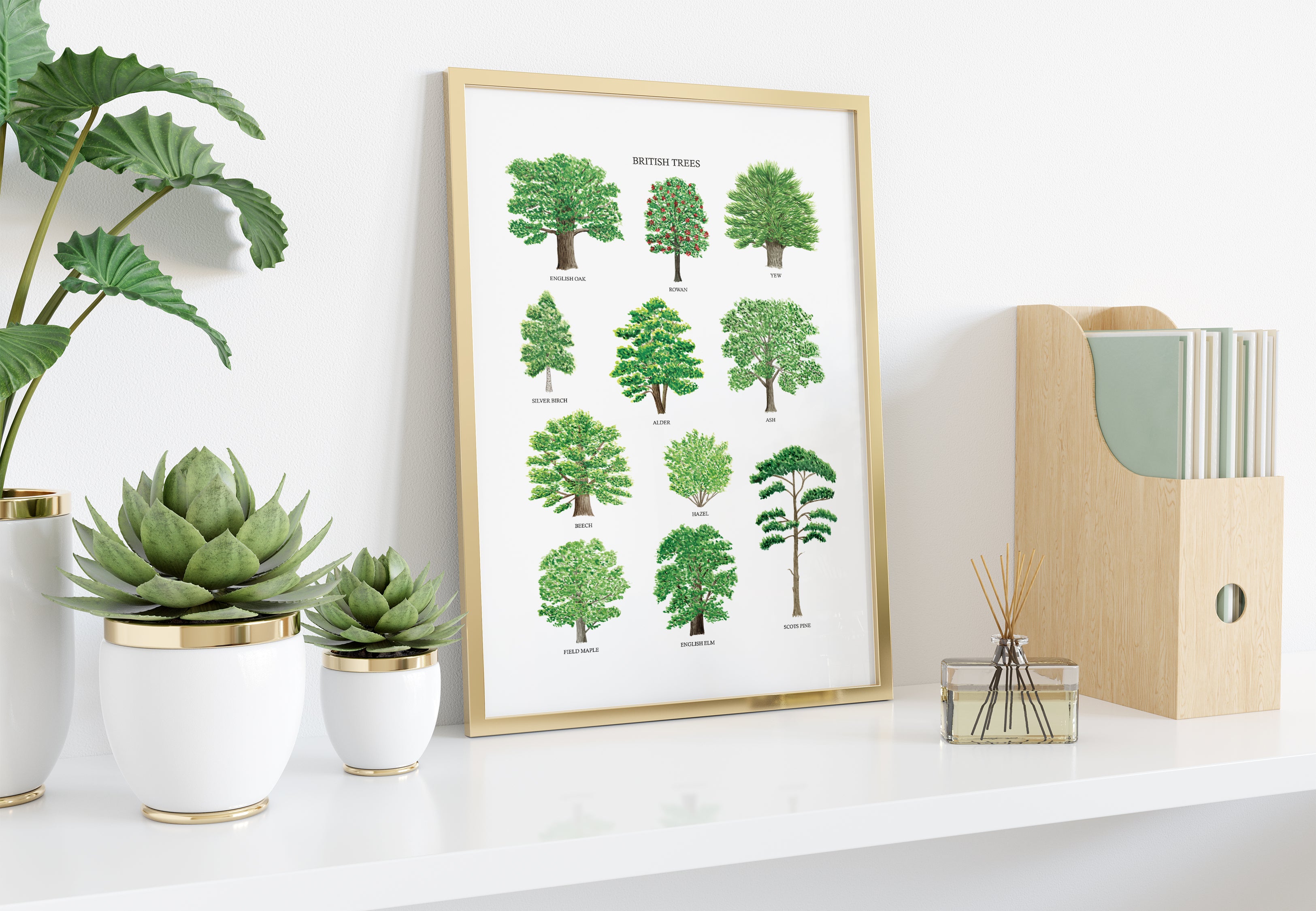 British Trees Art Print - Sarah Frances