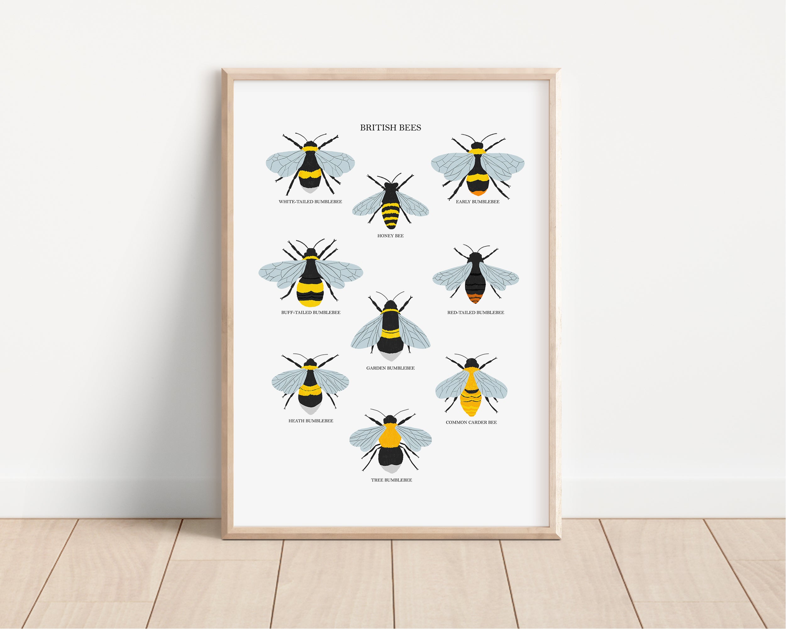 British Bees Art Print - Sarah Frances