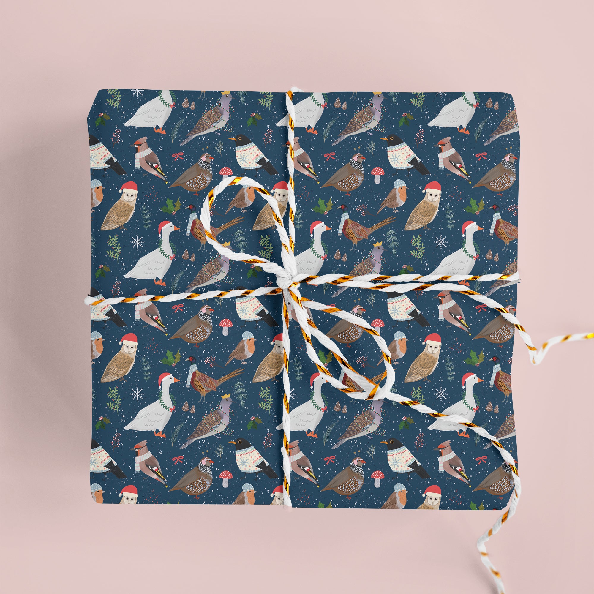 Christmas Birds Wrapping Paper - Sarah Frances
