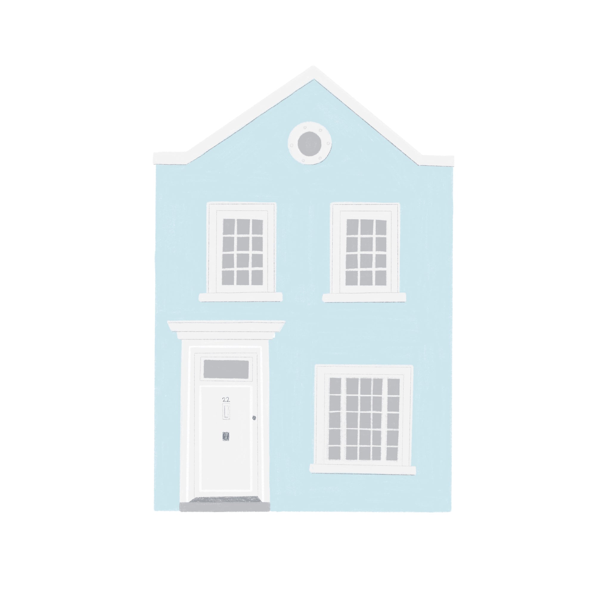 Custom Illustrated House Portrait - Sarah Frances