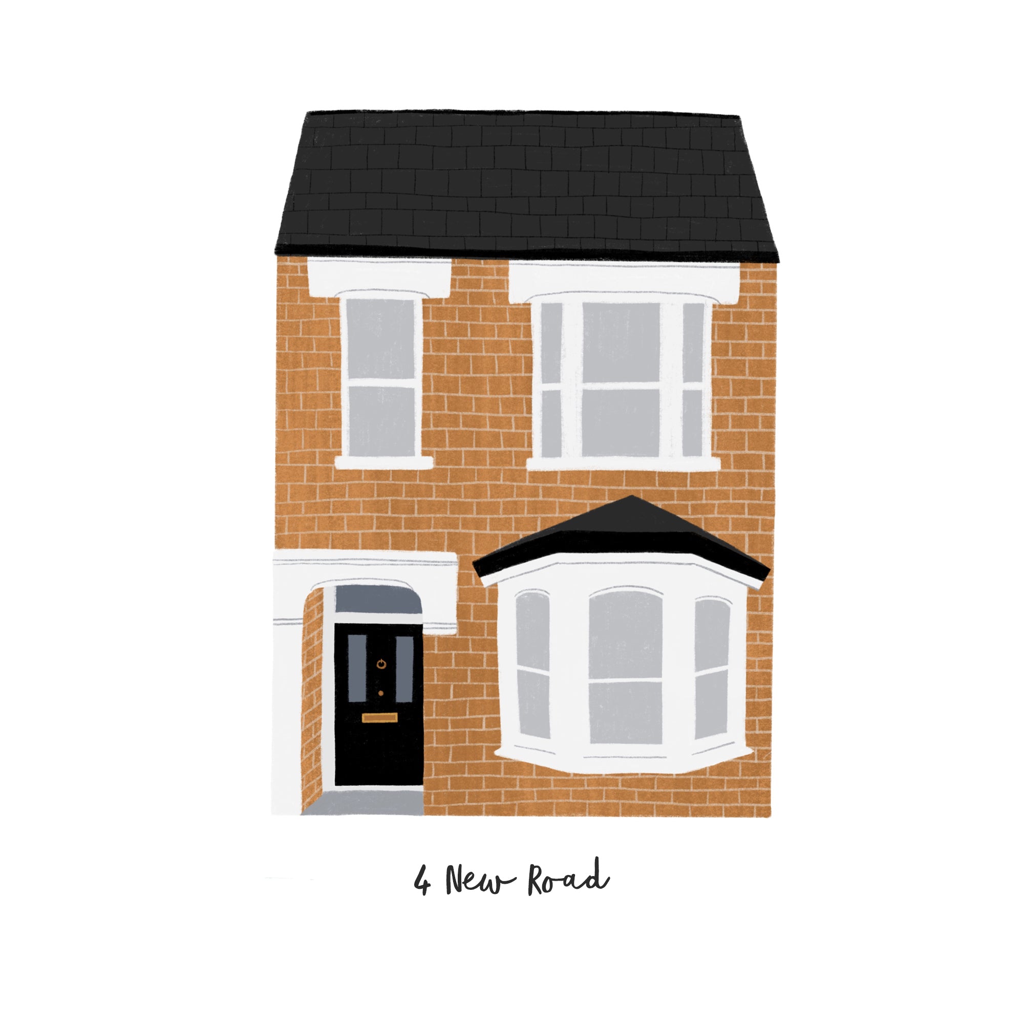 Custom Illustrated House Portrait - Sarah Frances