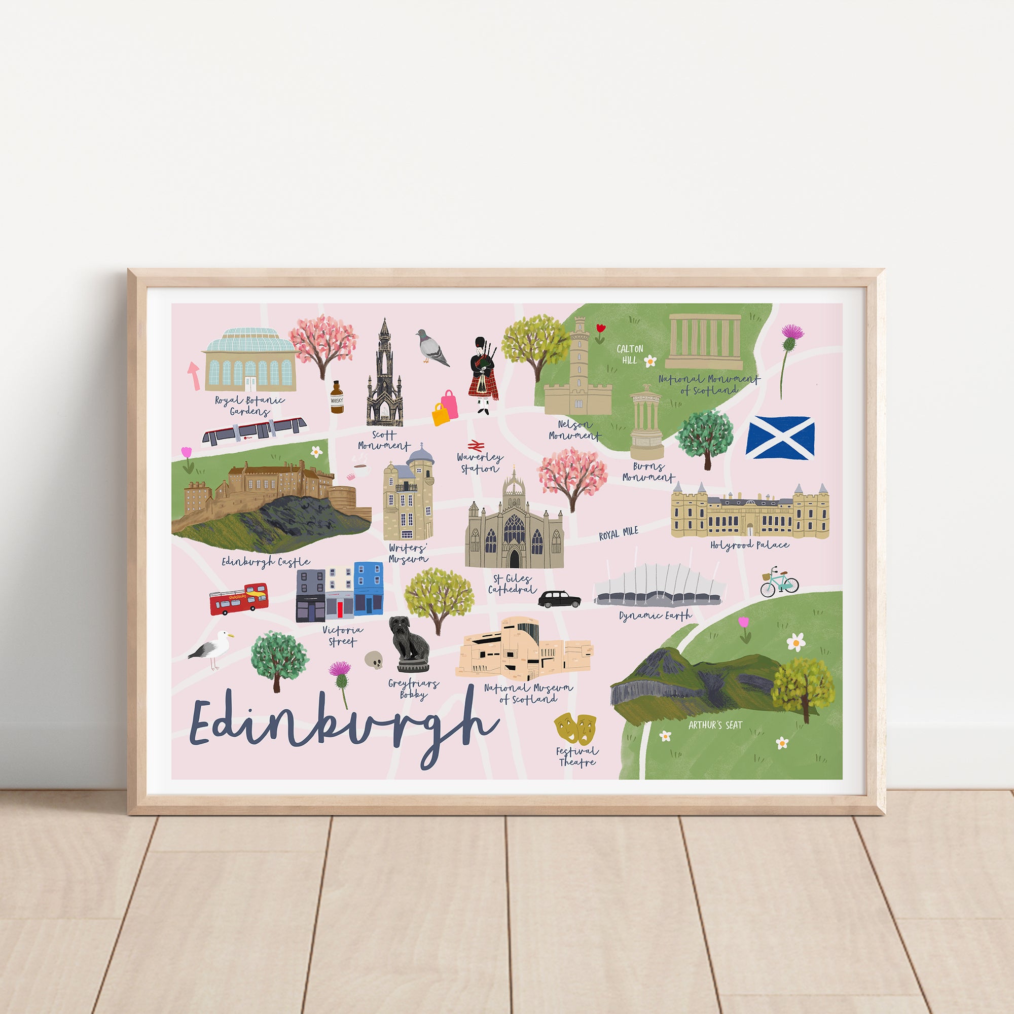 Edinburgh Map Art Print - Sarah Frances