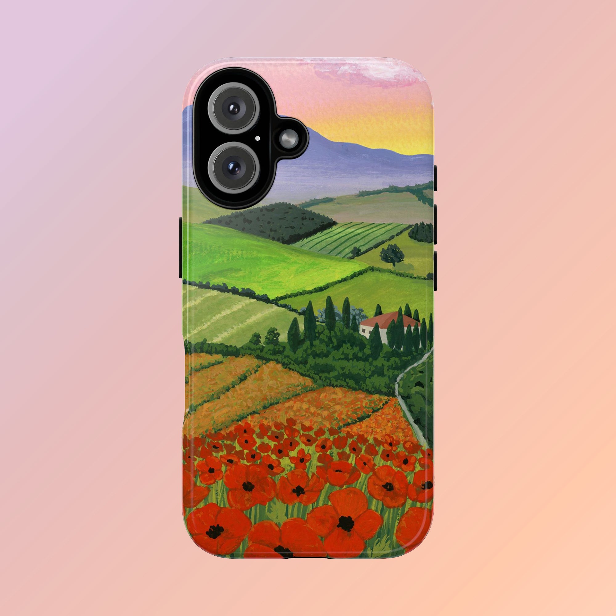 Poppy Field in Tuscany Phone Case - Sarah Frances