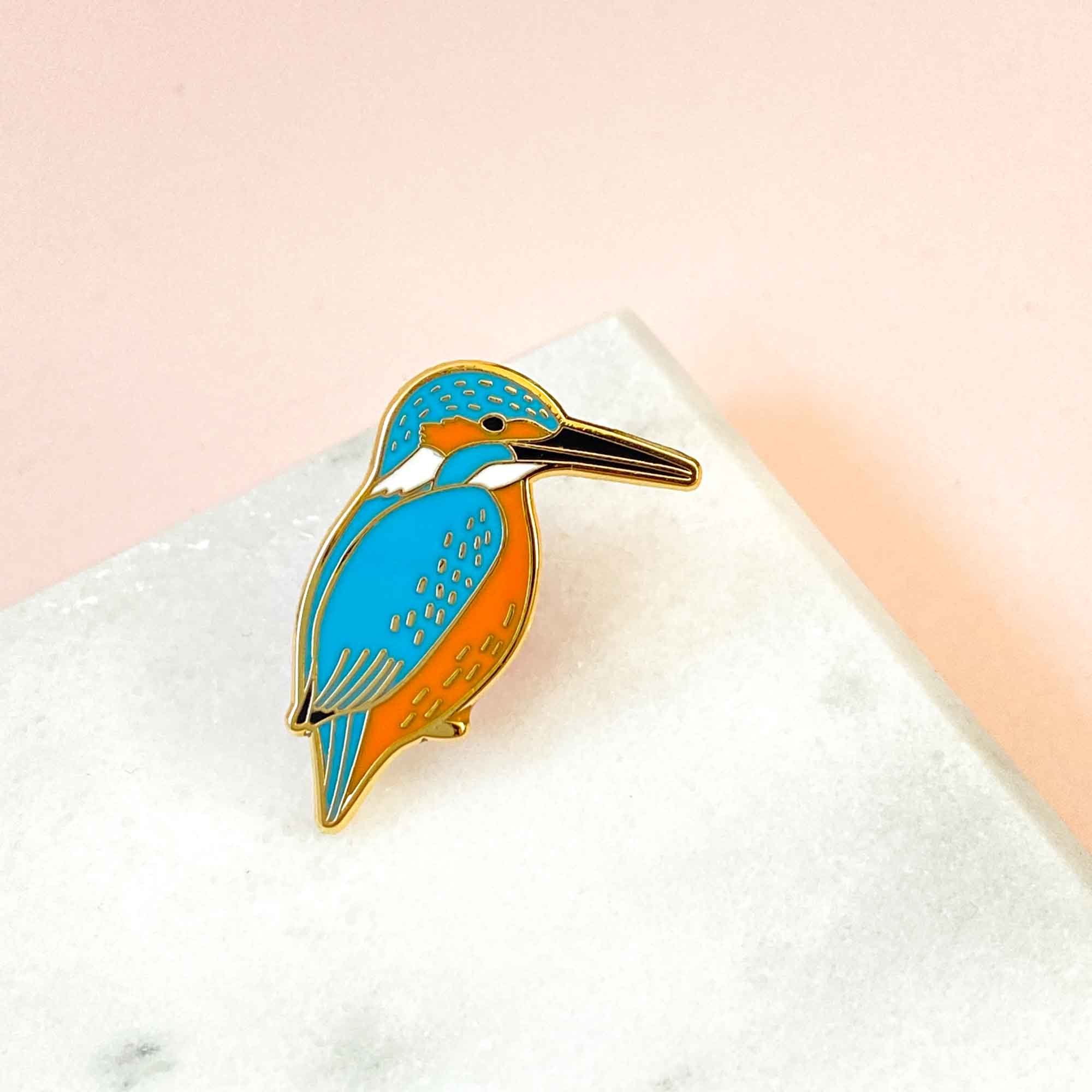 Kingfisher Enamel Pin - Sarah Frances