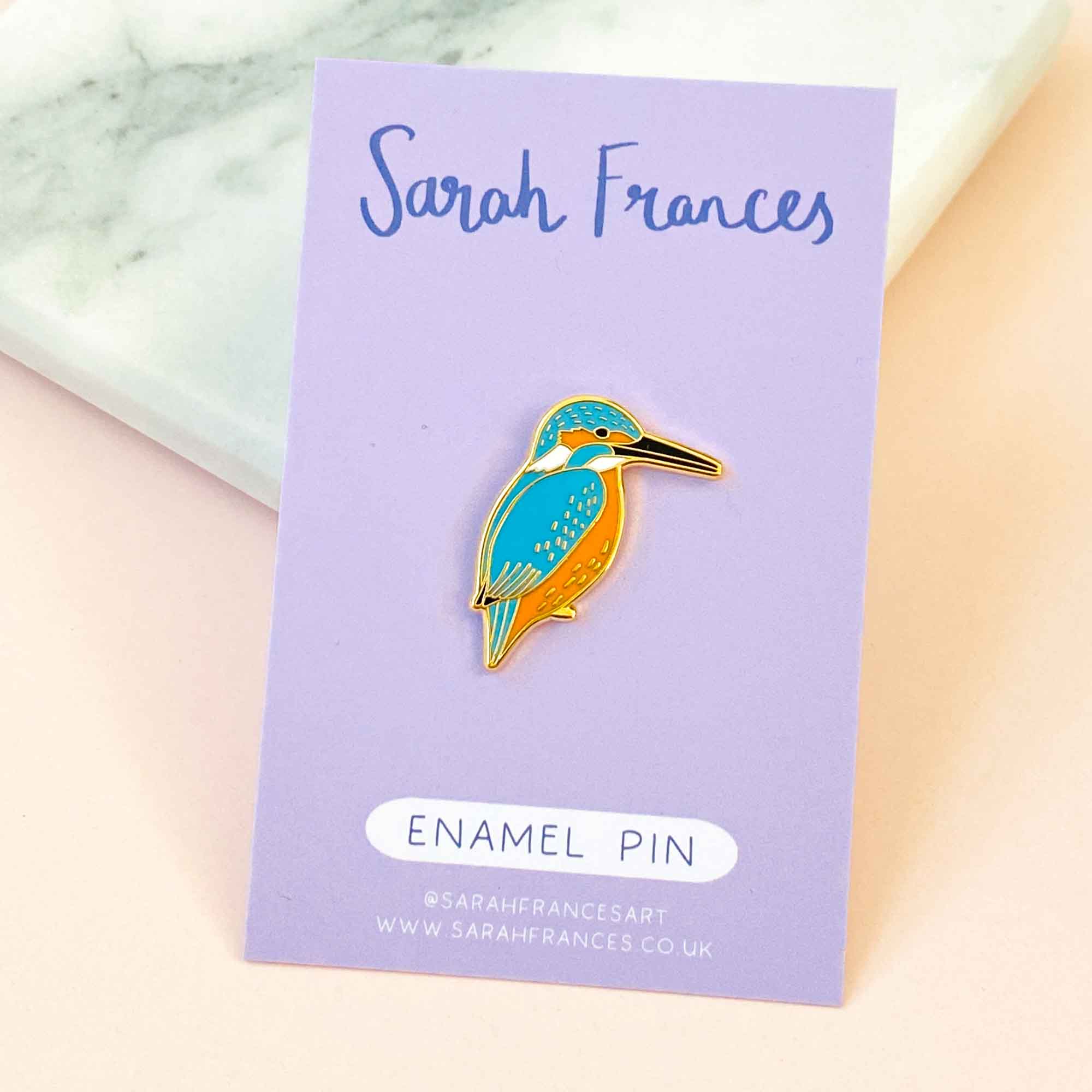 Kingfisher Enamel Pin - Sarah Frances