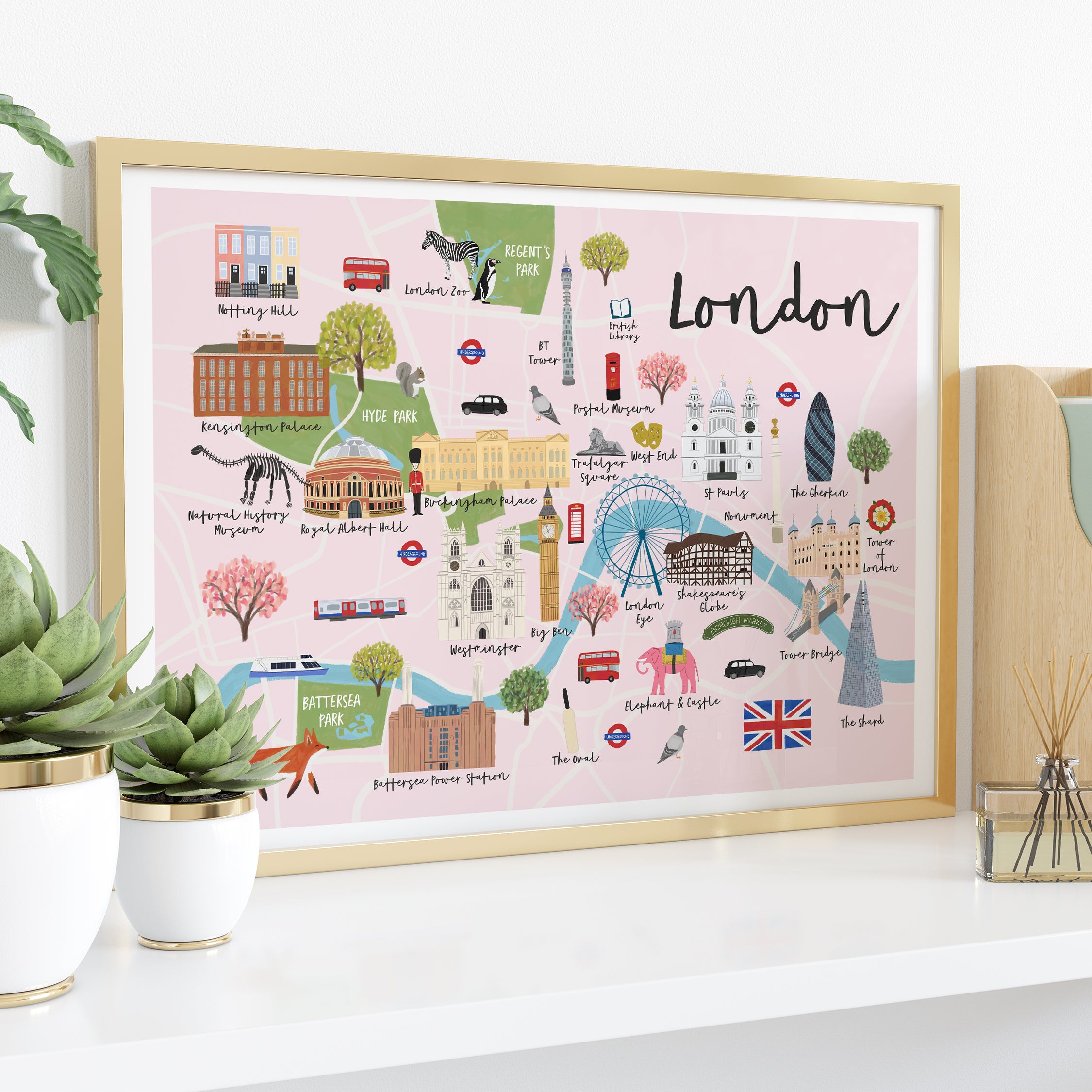 London Map Art Print - Sarah Frances