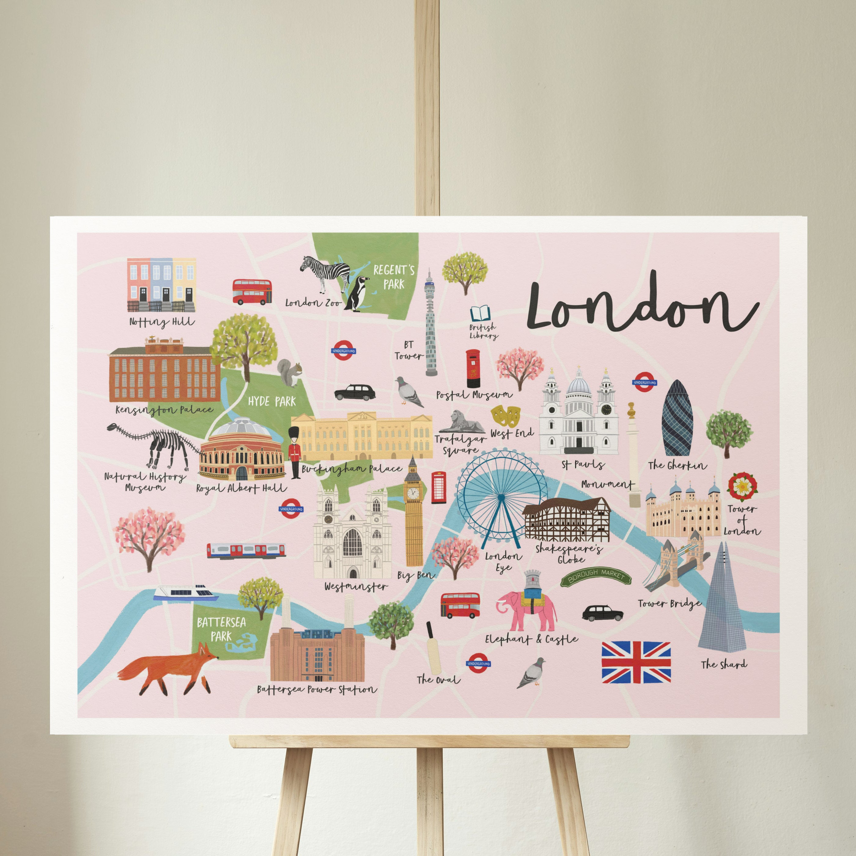 London Map Art Print - Sarah Frances