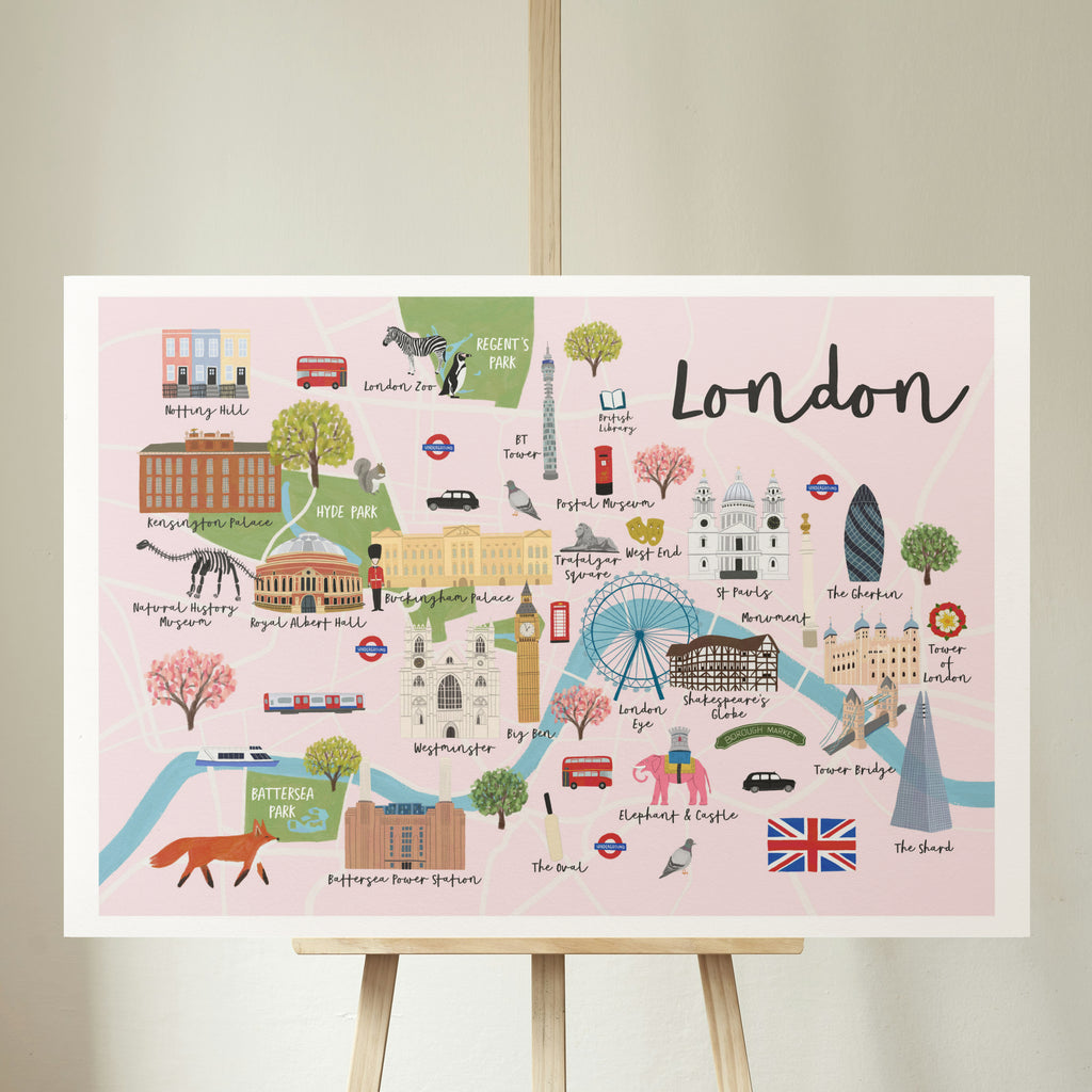 London Map Art Print - Sarah Frances 