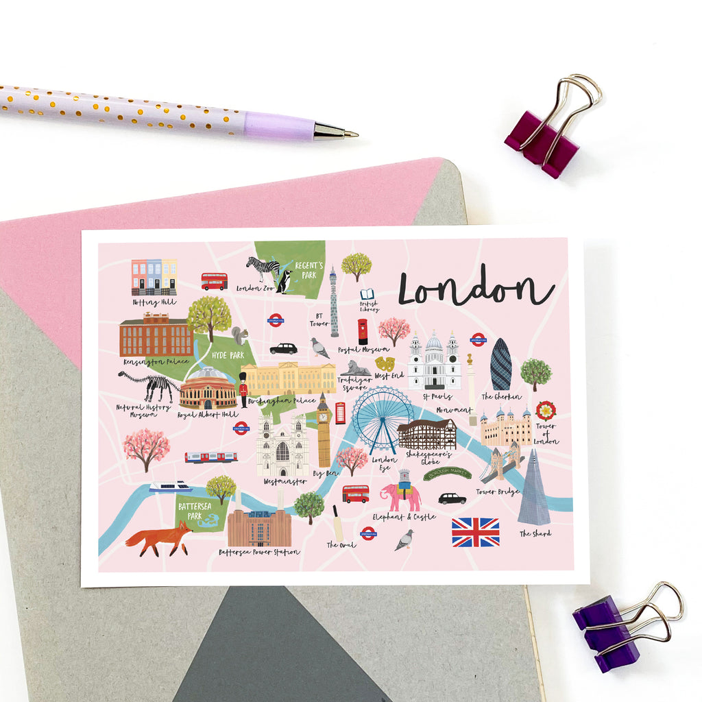London Map Postcard - Sarah Frances 