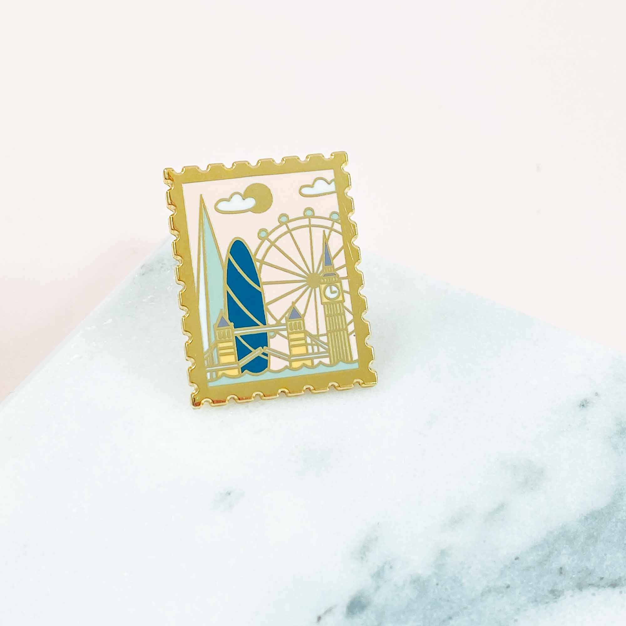 London Stamp Enamel Pin - Sarah Frances