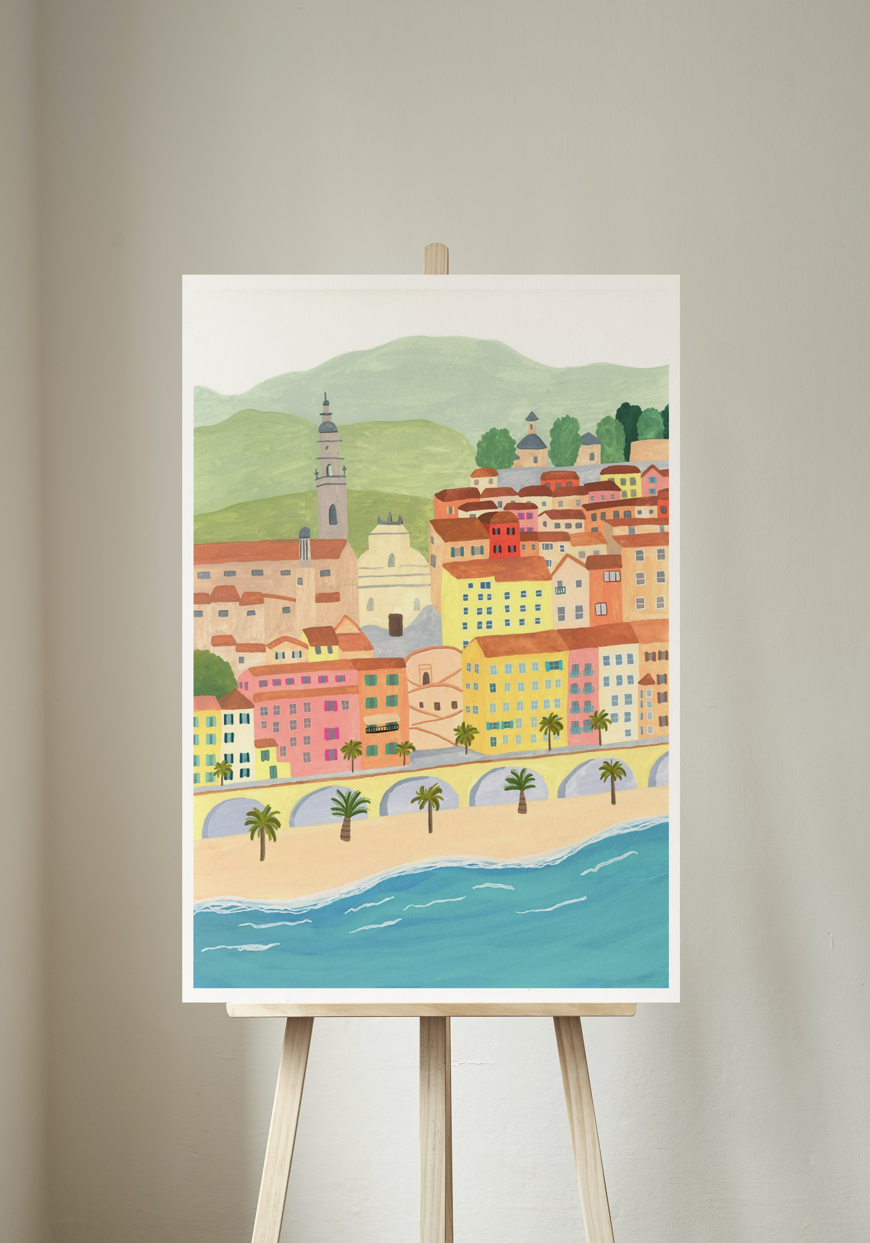 Menton, France Art Print - Sarah Frances