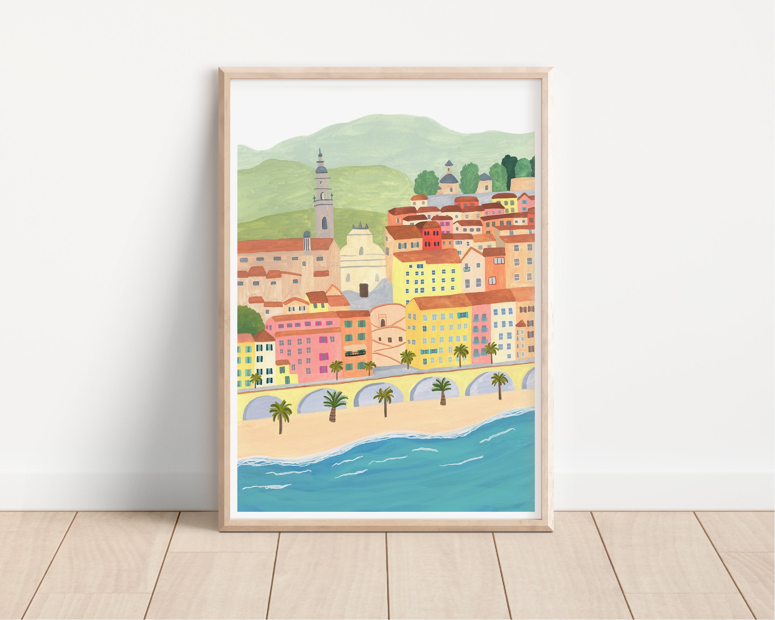 Menton, France Art Print - Sarah Frances