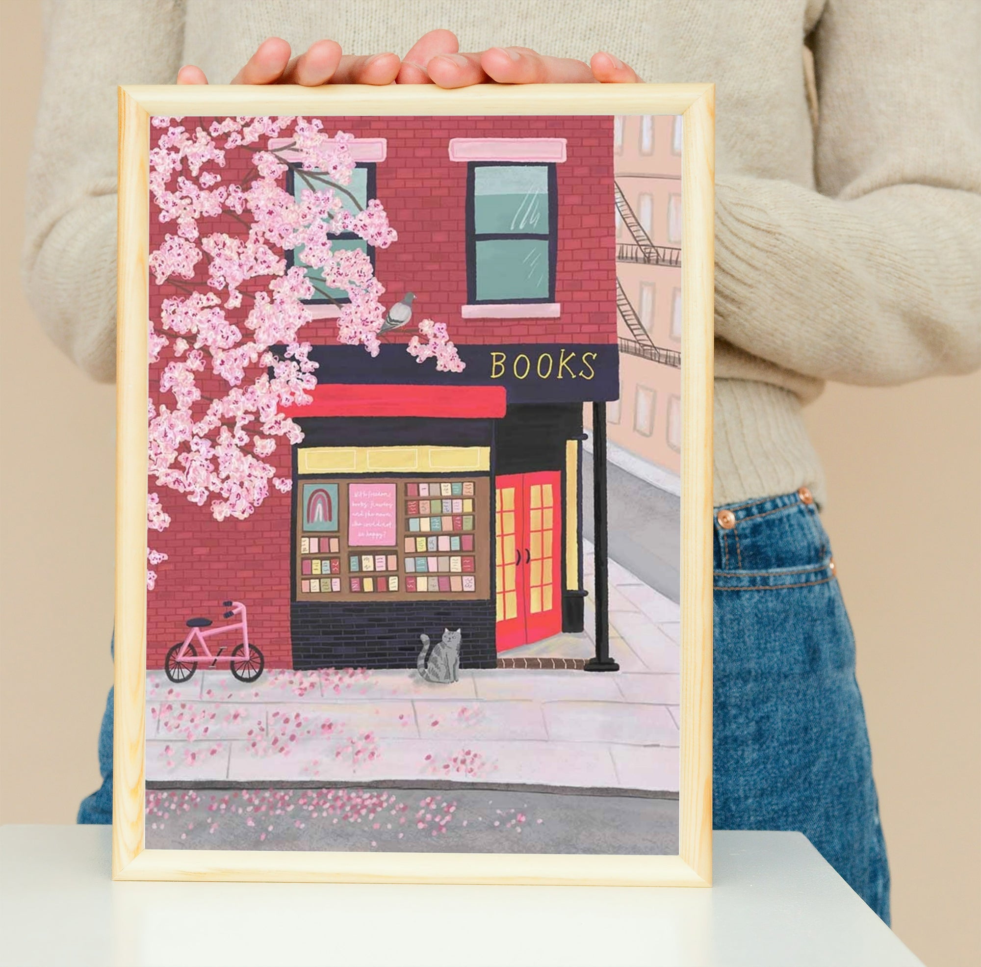New York Book Shop Art Print - Sarah Frances