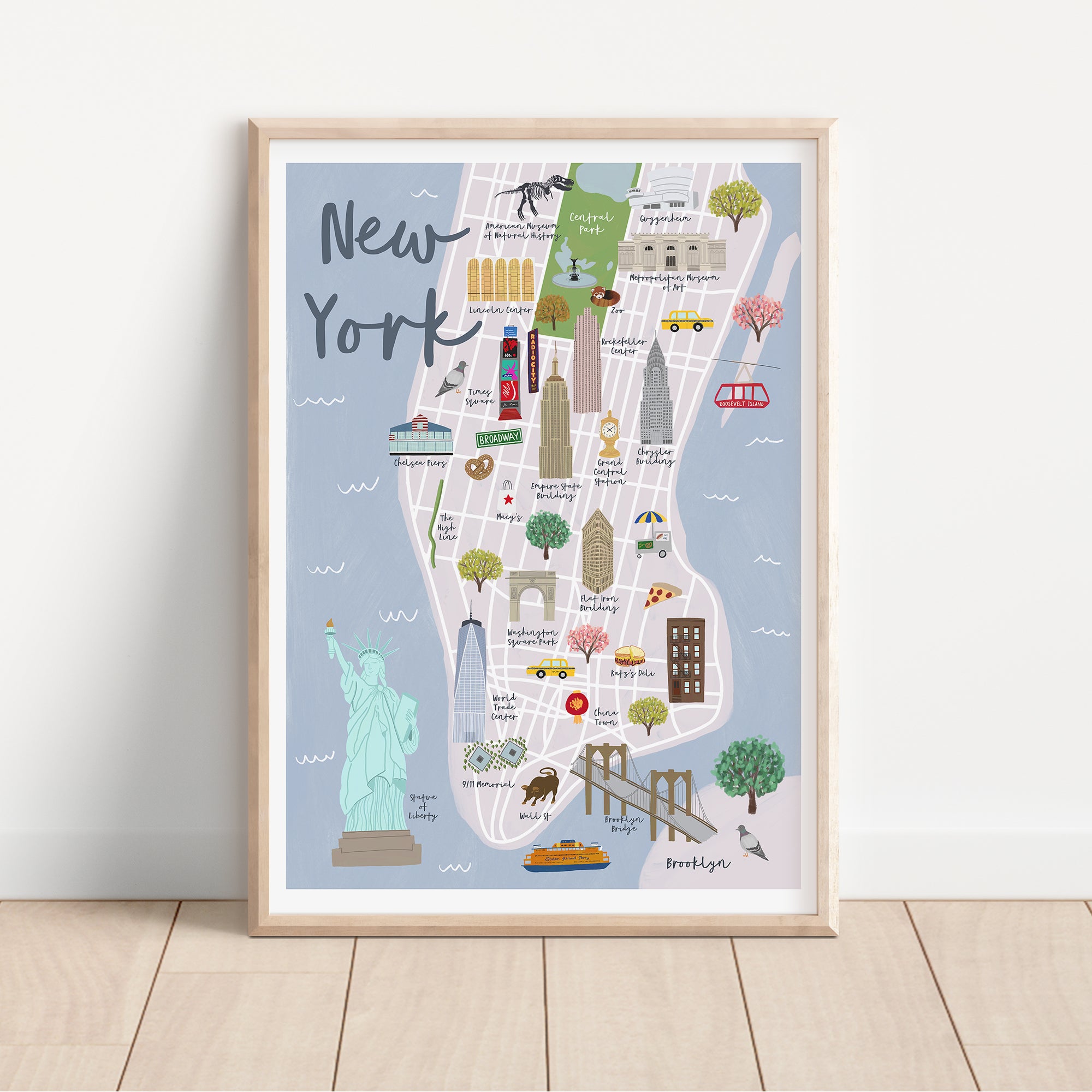 New York Map Art Print - Sarah Frances