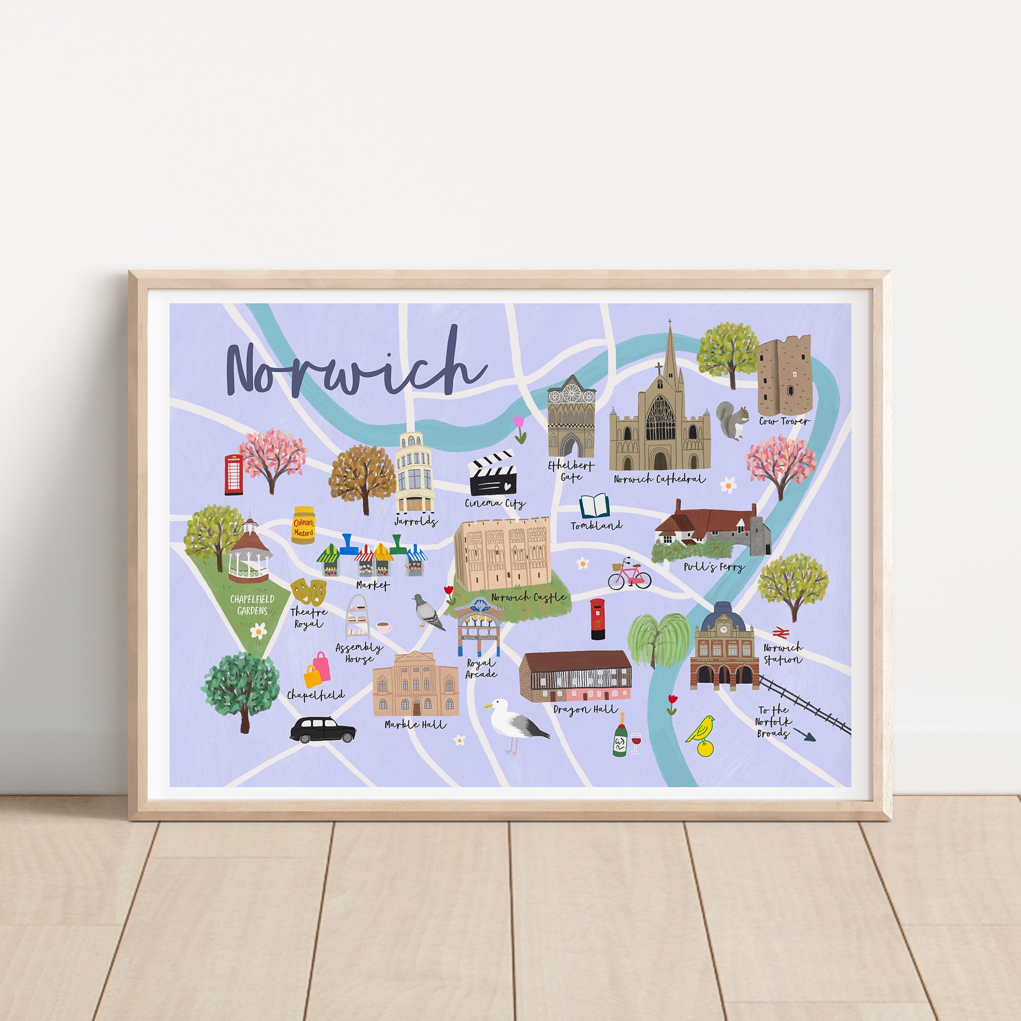 Norwich Map Print - Sarah Frances