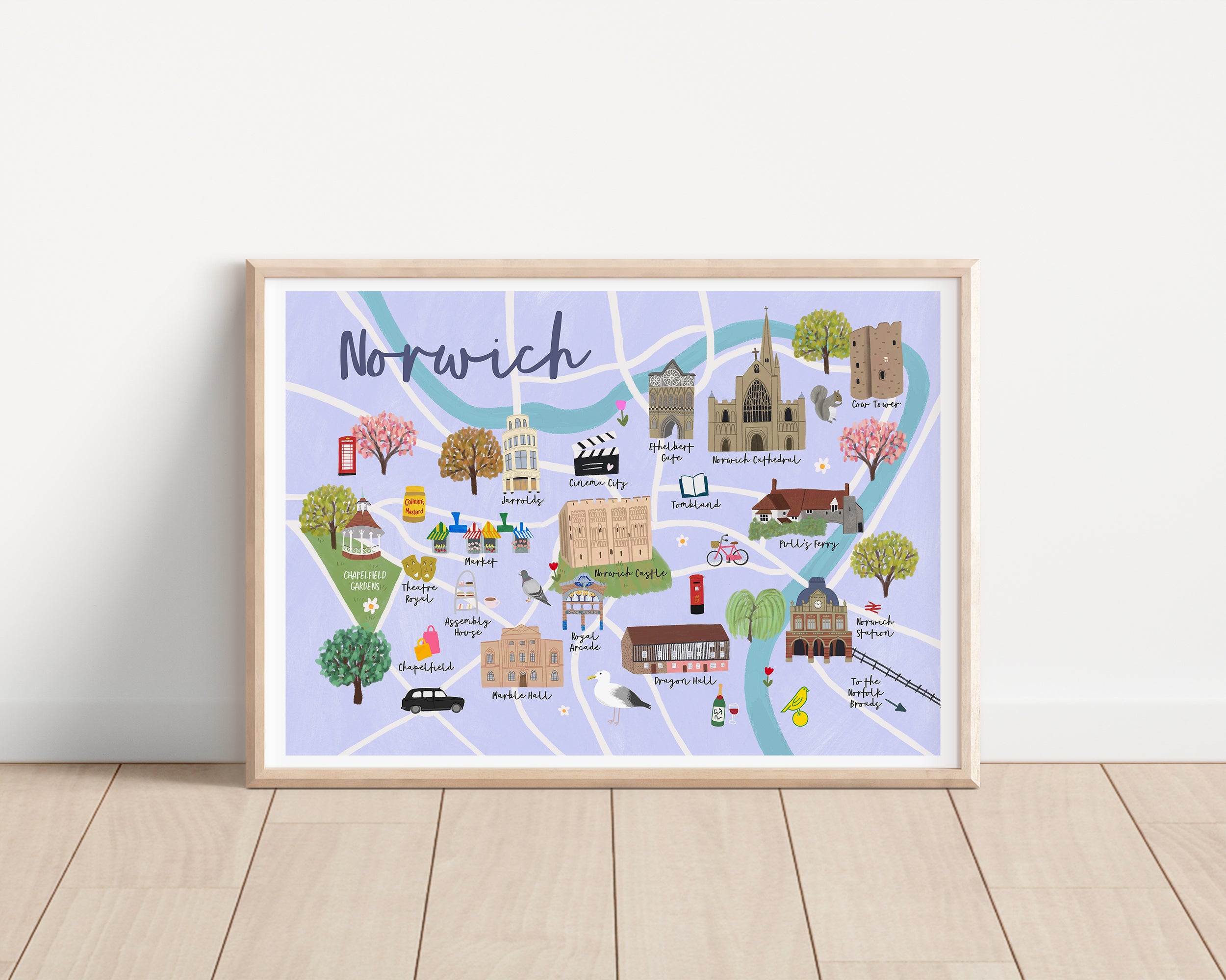 Norwich Map Print - Sarah Frances