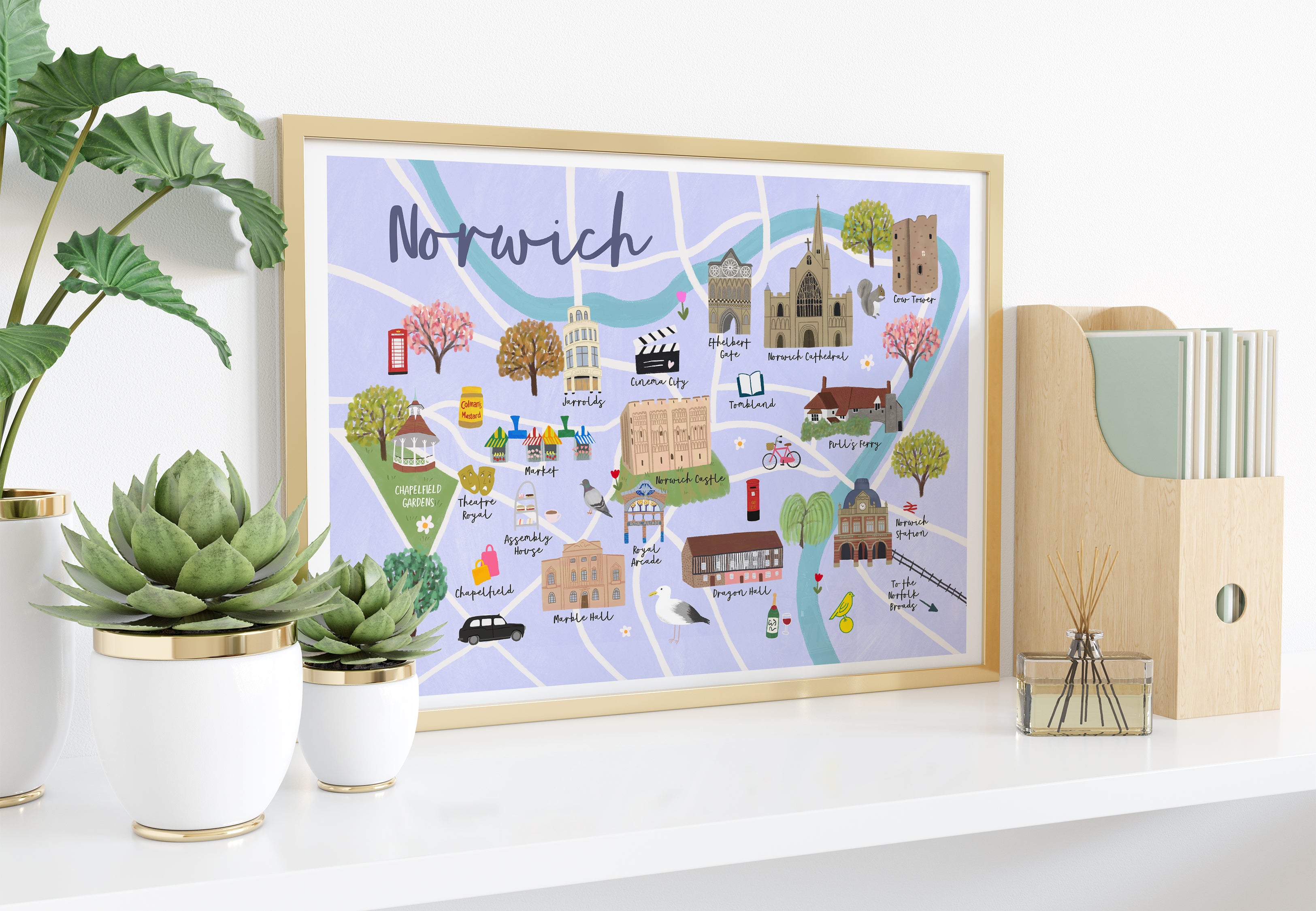 Norwich Map Print - Sarah Frances