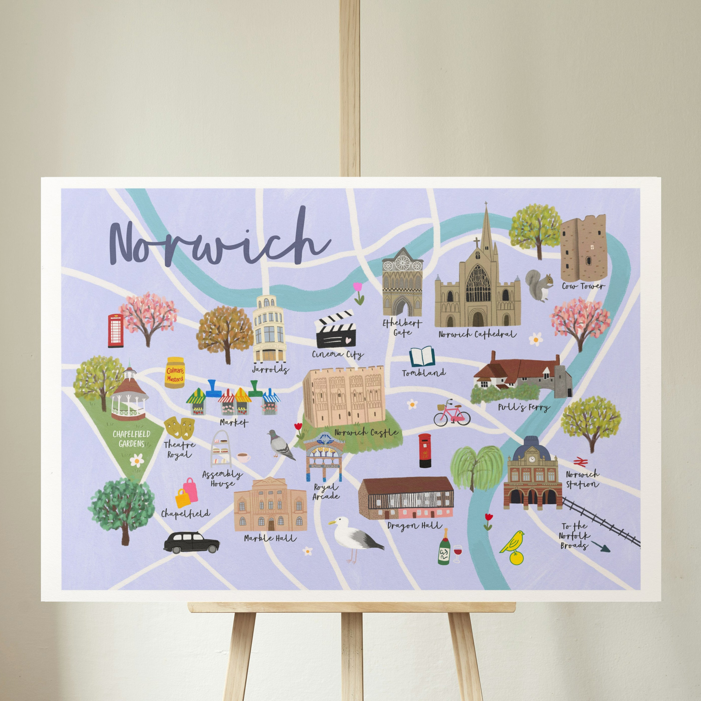 Norwich Map Print - Sarah Frances