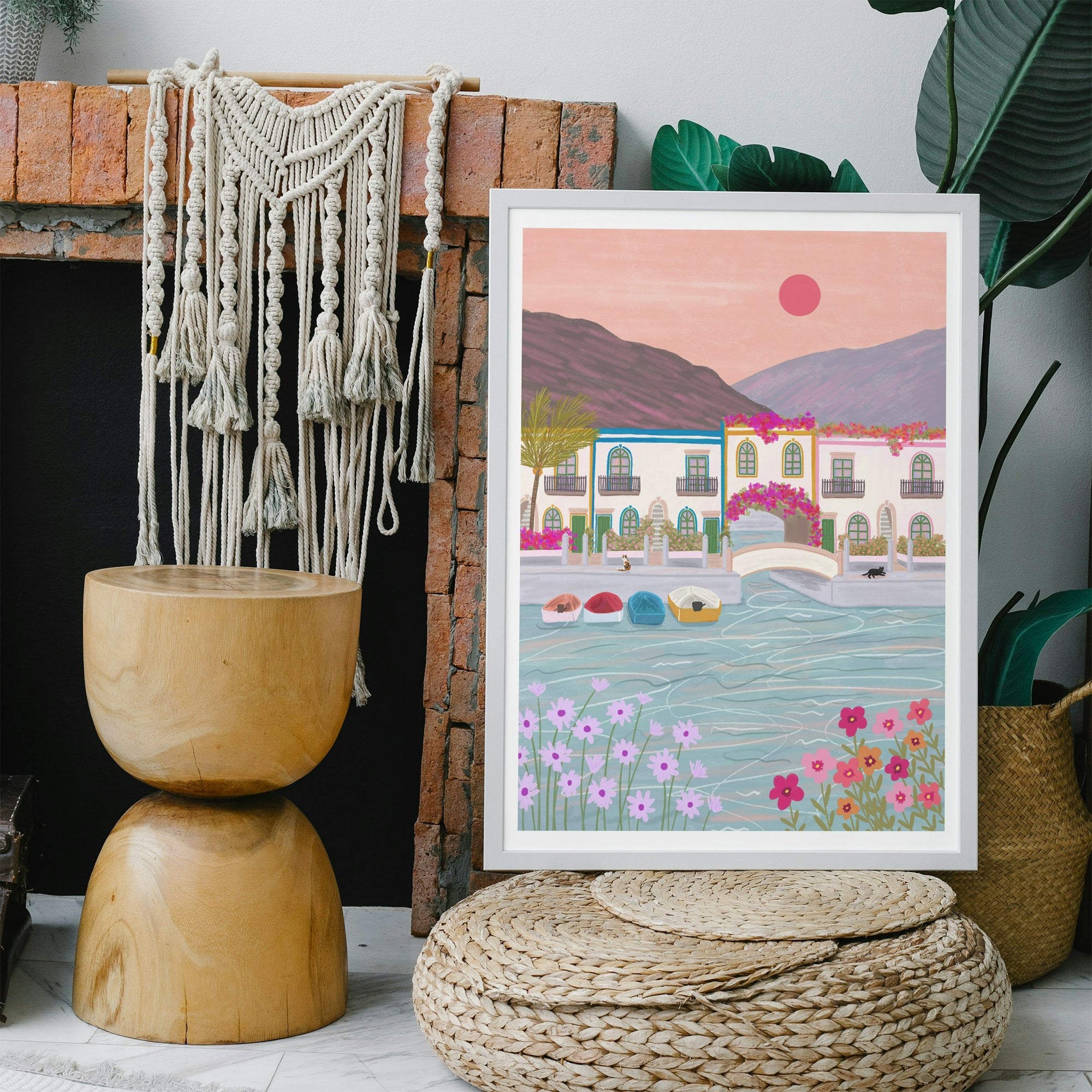 Puerto de Mogán, Gran Canaria Art Print - Sarah Frances
