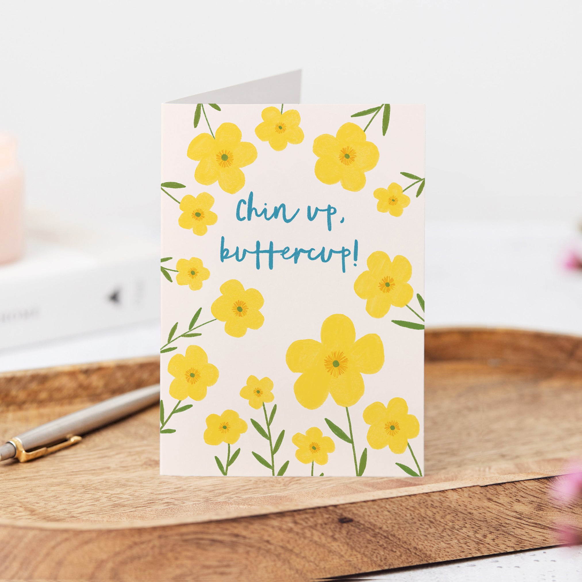 Chin Up Buttercup Greetings Card - Sarah Frances