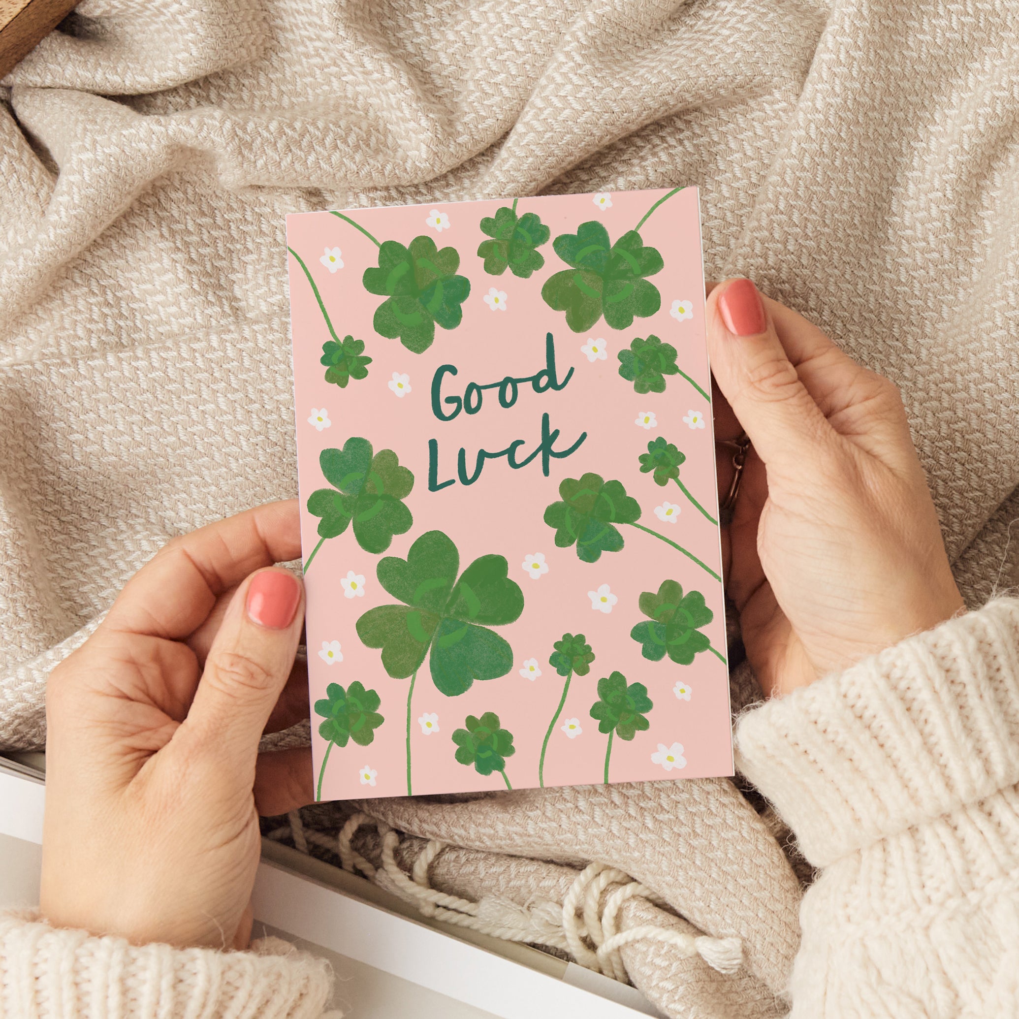 Four-Leaf Clover Good Luck Card - Sarah Frances