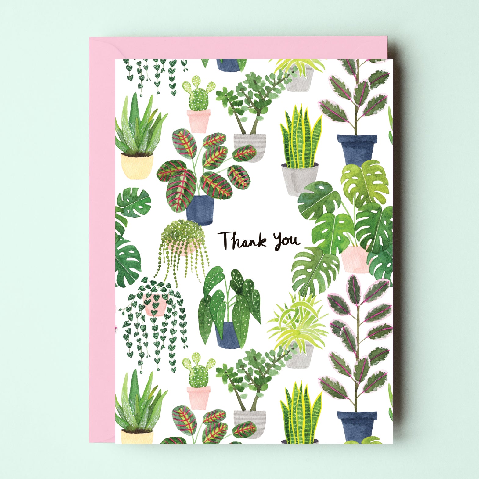 Plants Thank You Greetings Card - Sarah Frances