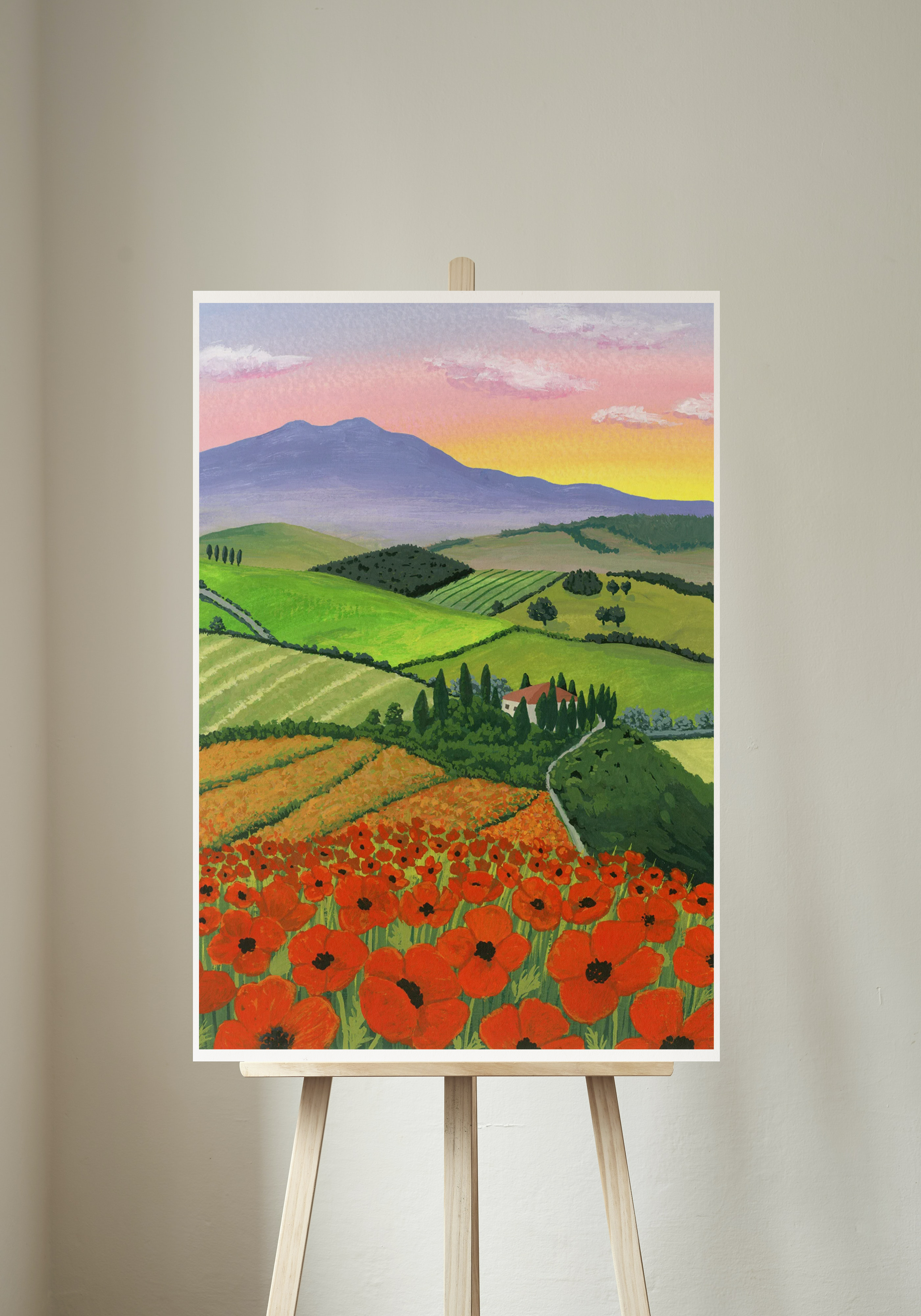 Tuscany Poppies Art Print - Sarah Frances