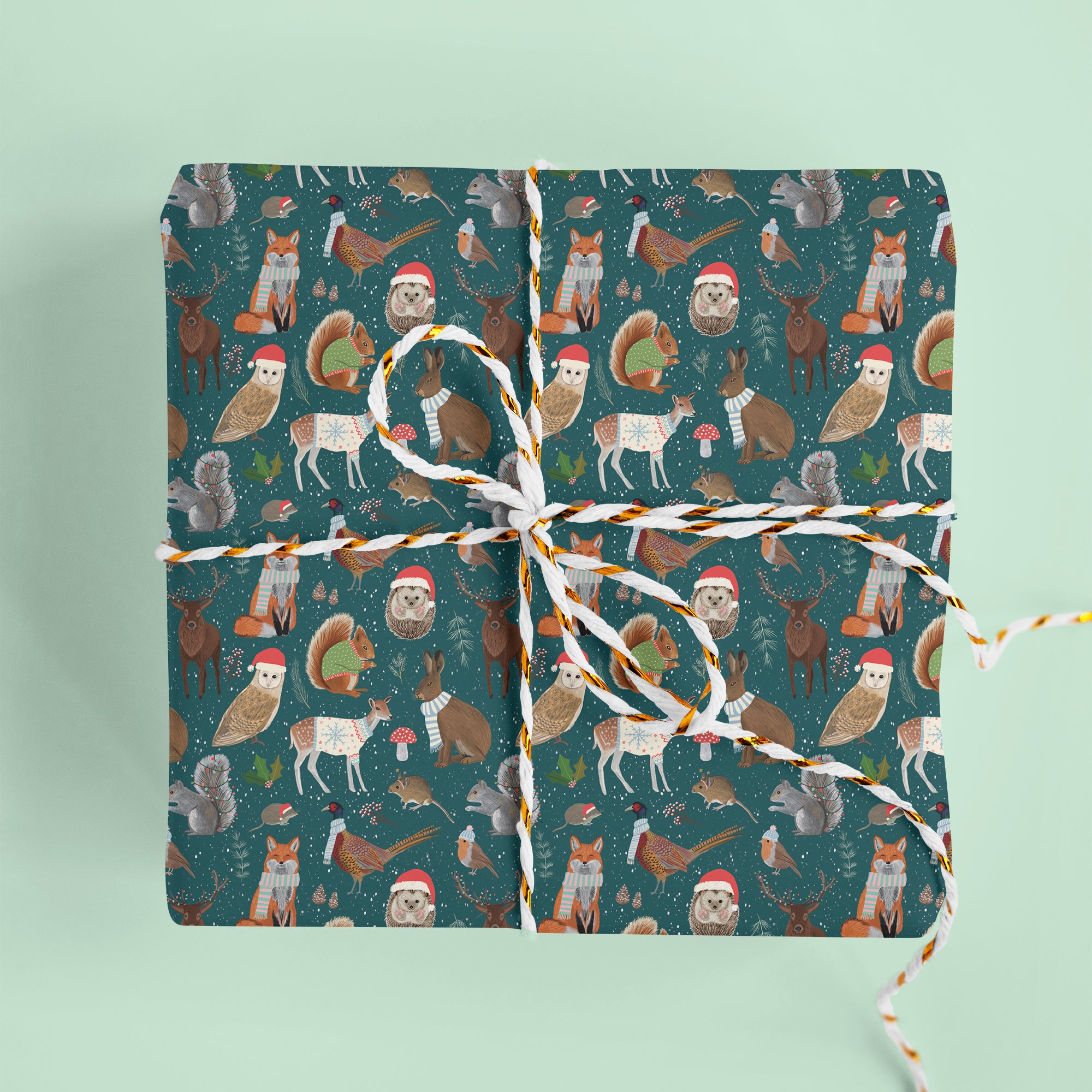 Winter Woodland Animals Wrapping Paper - Sarah Frances