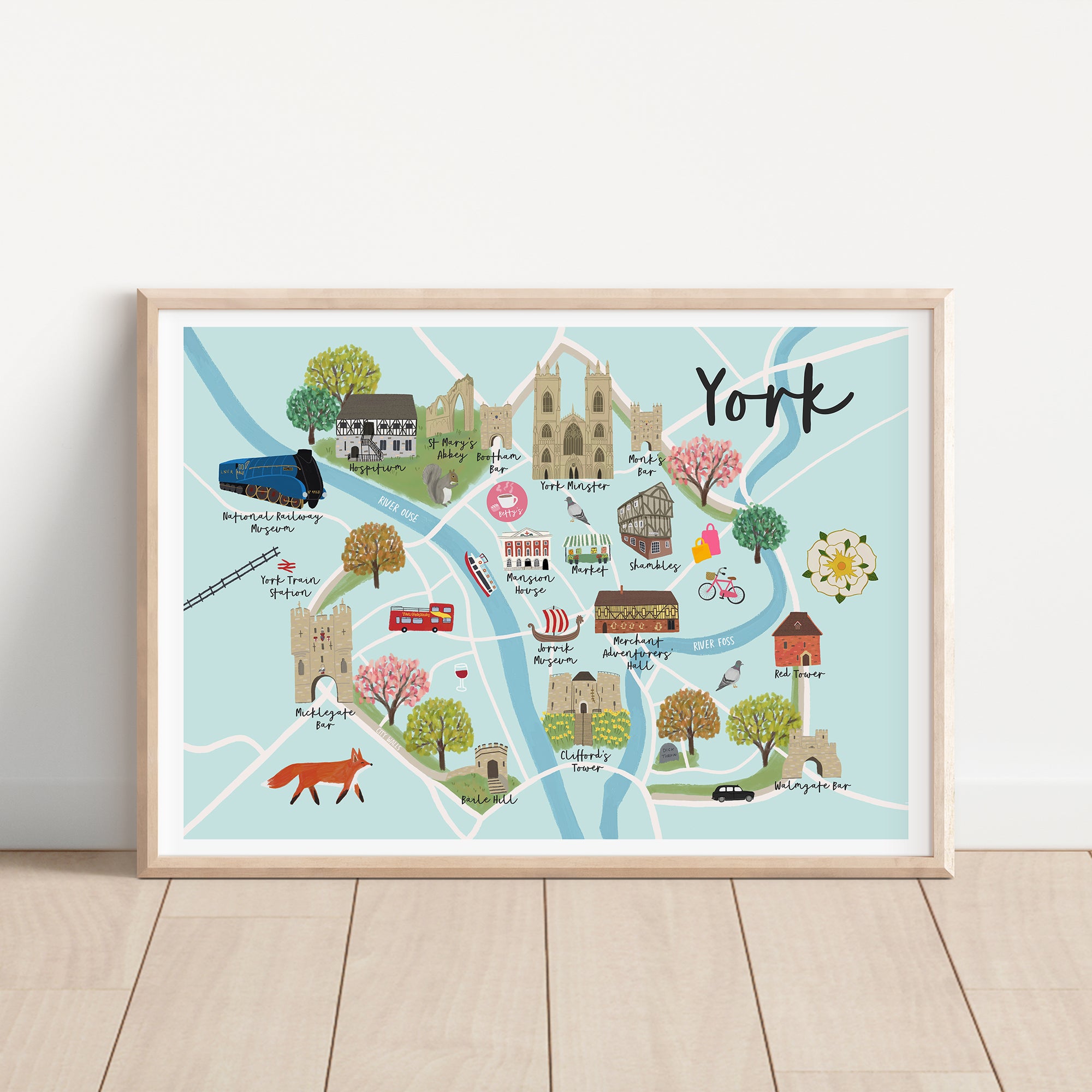 York Map Art Print - Sarah Frances