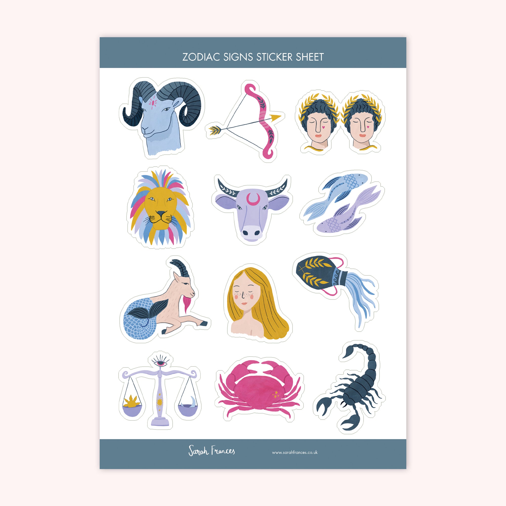 Zodiac Signs Stickers - Sarah Frances