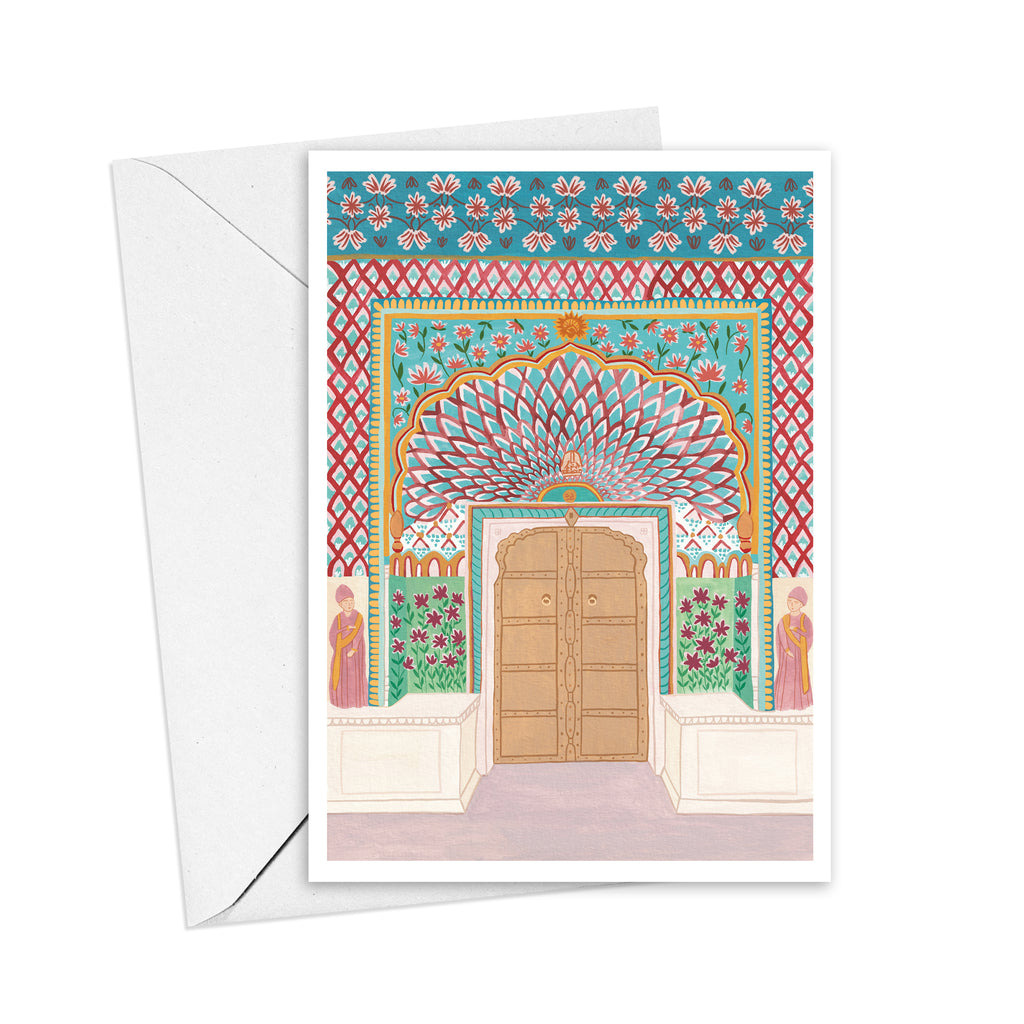 Lotus Gate, Jaipur Art Card - Sarah Frances 