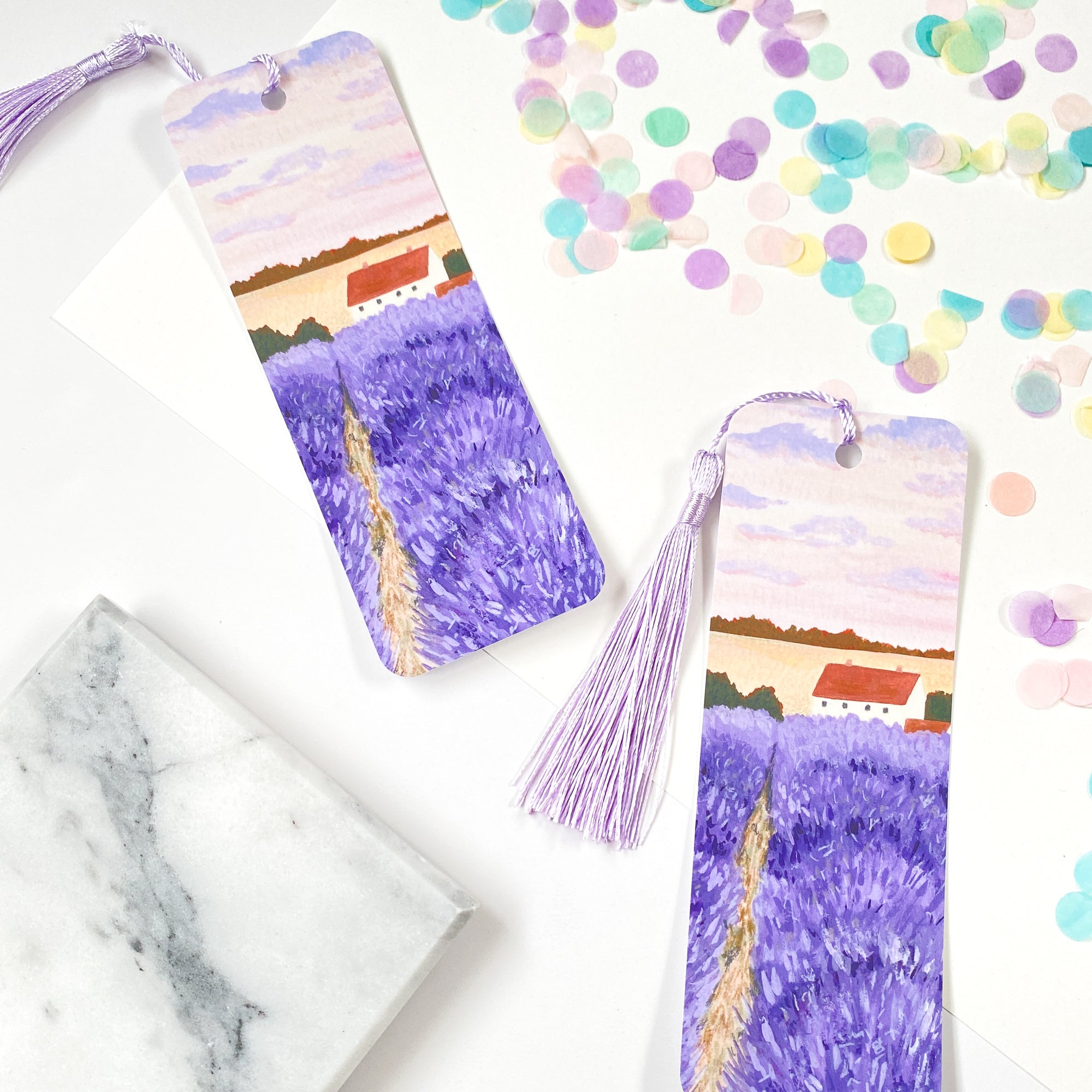 Lavender Field Bookmark - Sarah Frances
