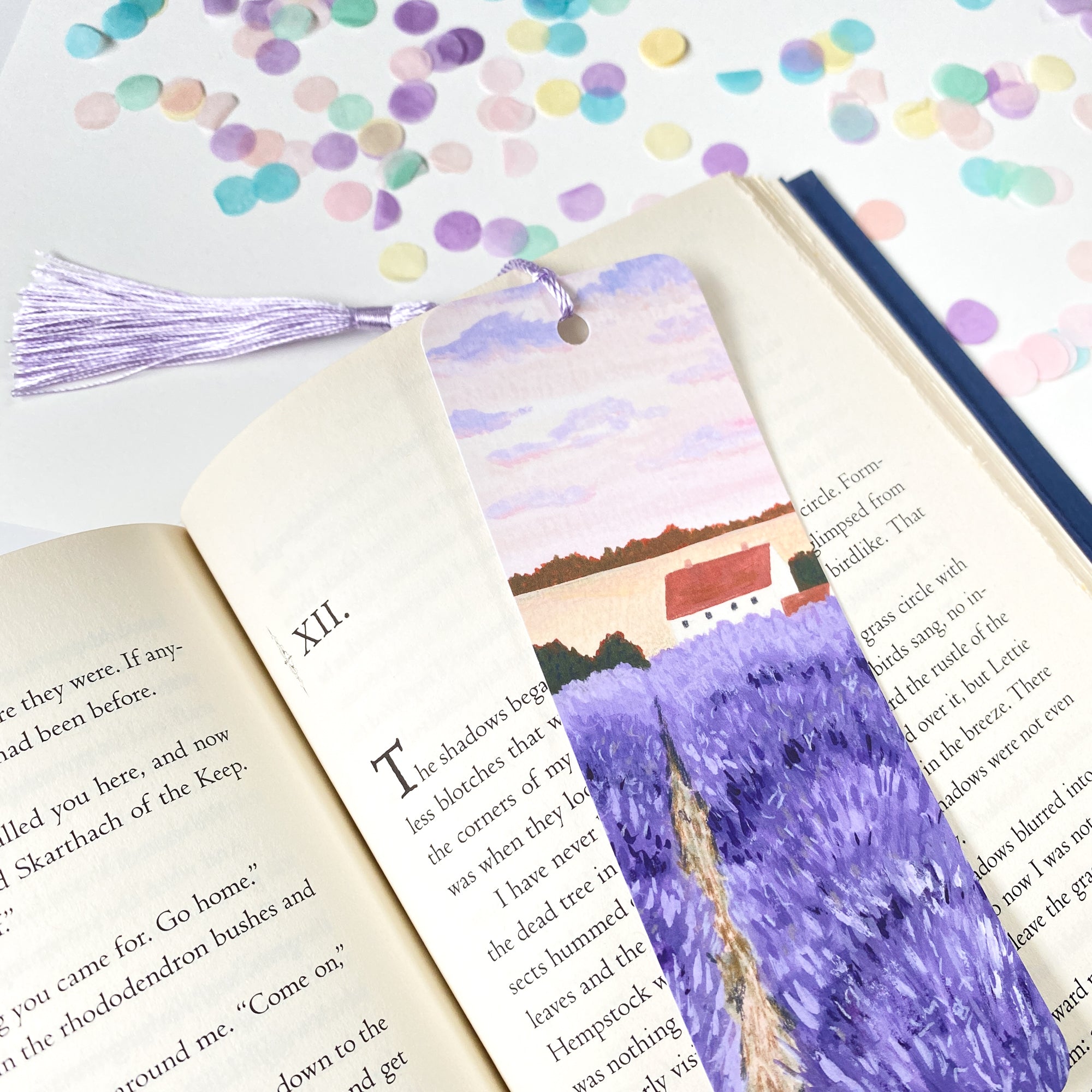 Lavender Field Bookmark - Sarah Frances
