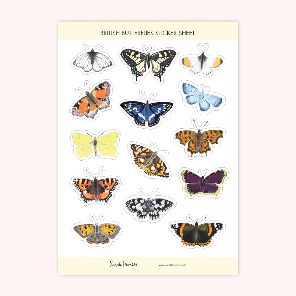 British Butterfly Stickers - Sarah Frances 