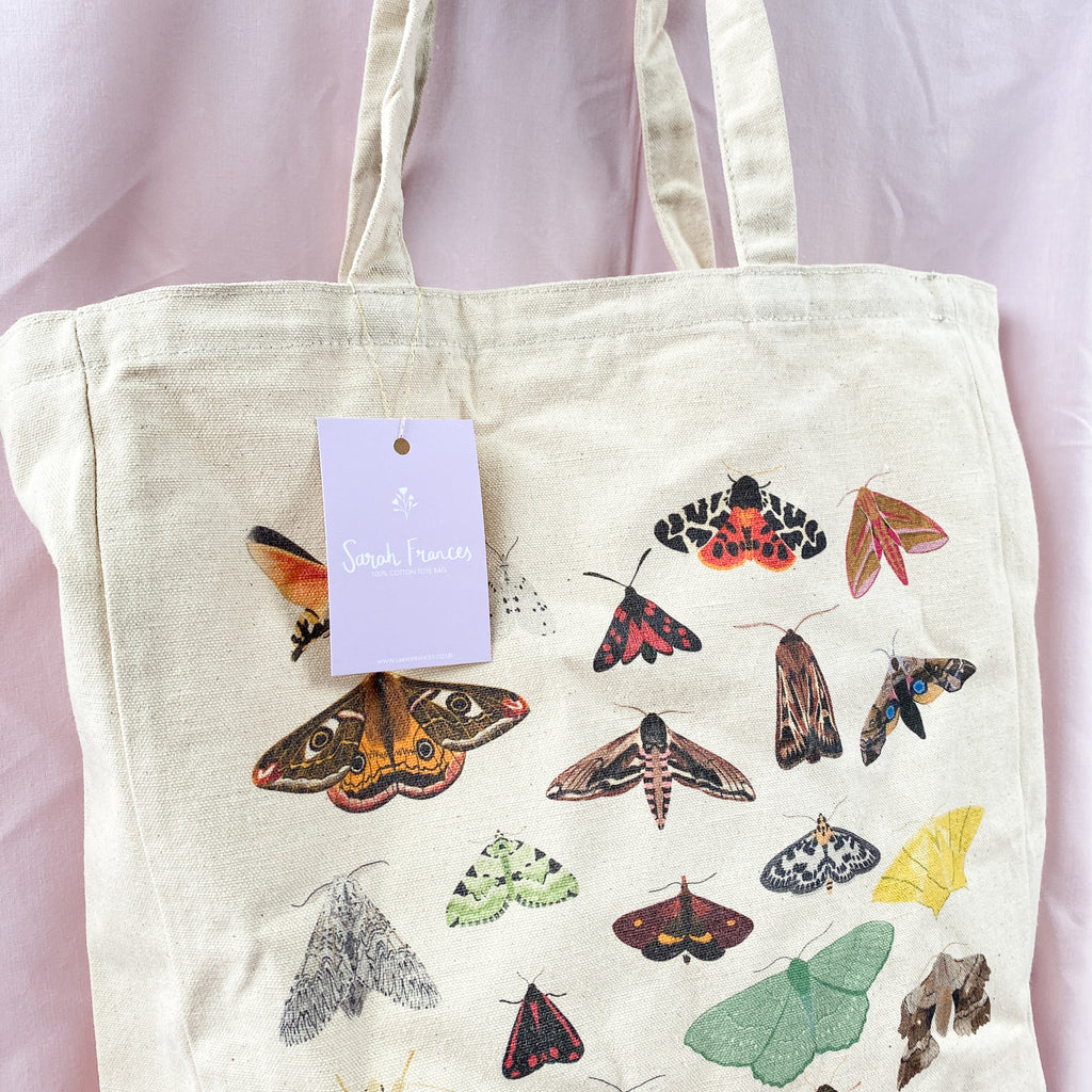 British Moths Tote Bag - Sarah Frances 