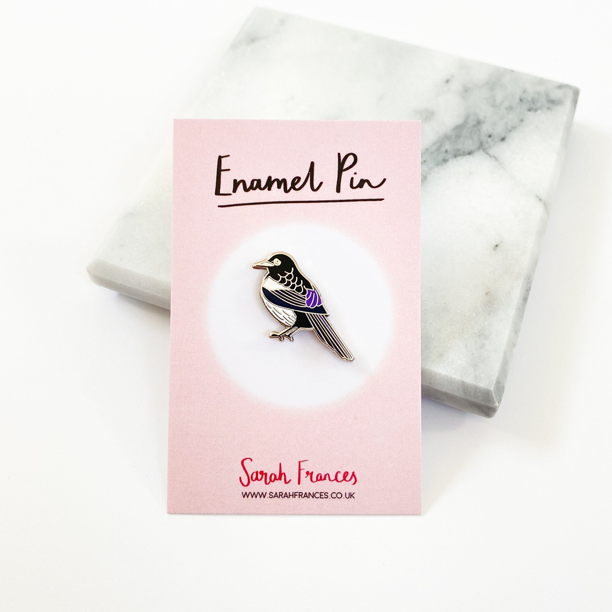 Magpie Enamel Pin - Sarah Frances