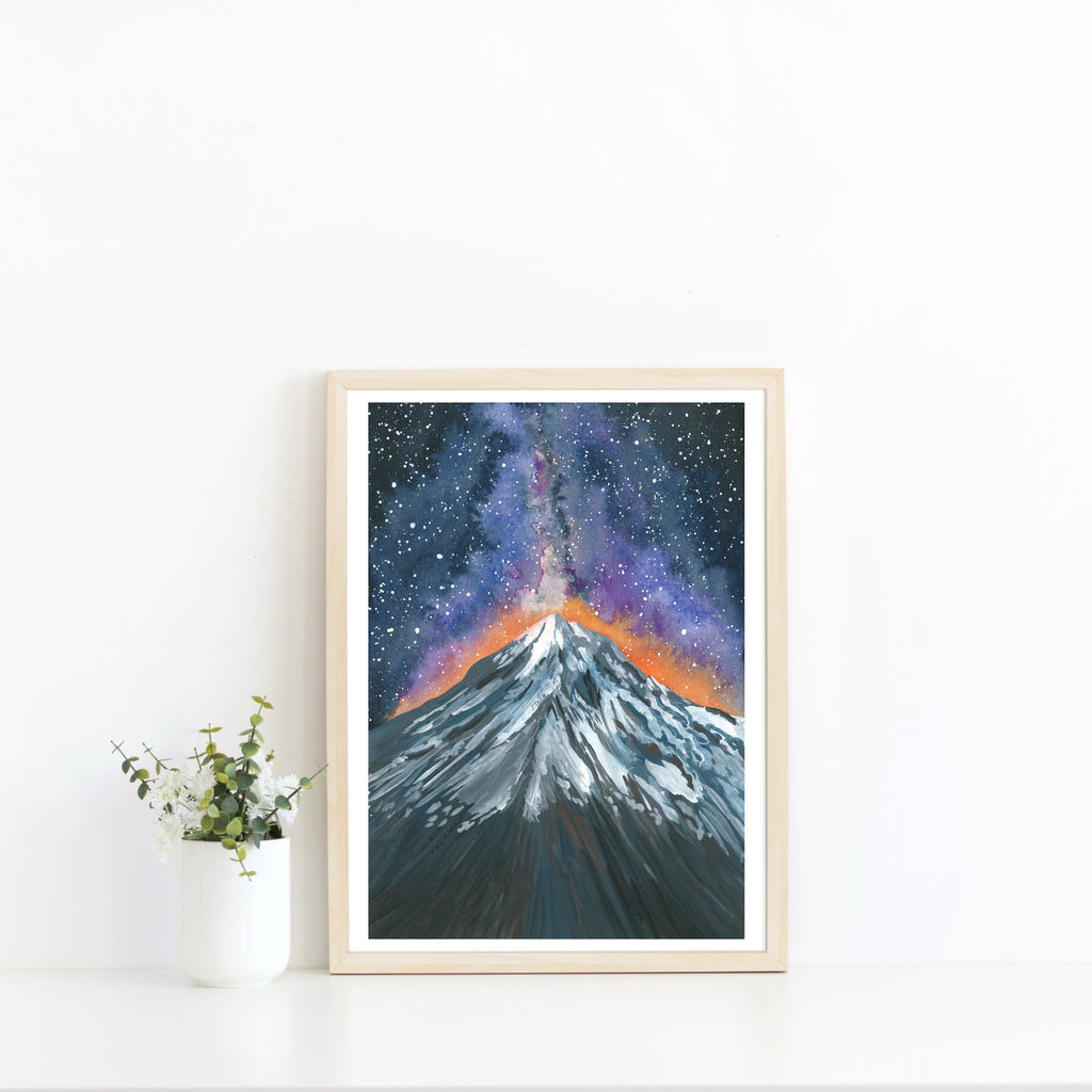 Milky Way Mountain Art Print - Sarah Frances 