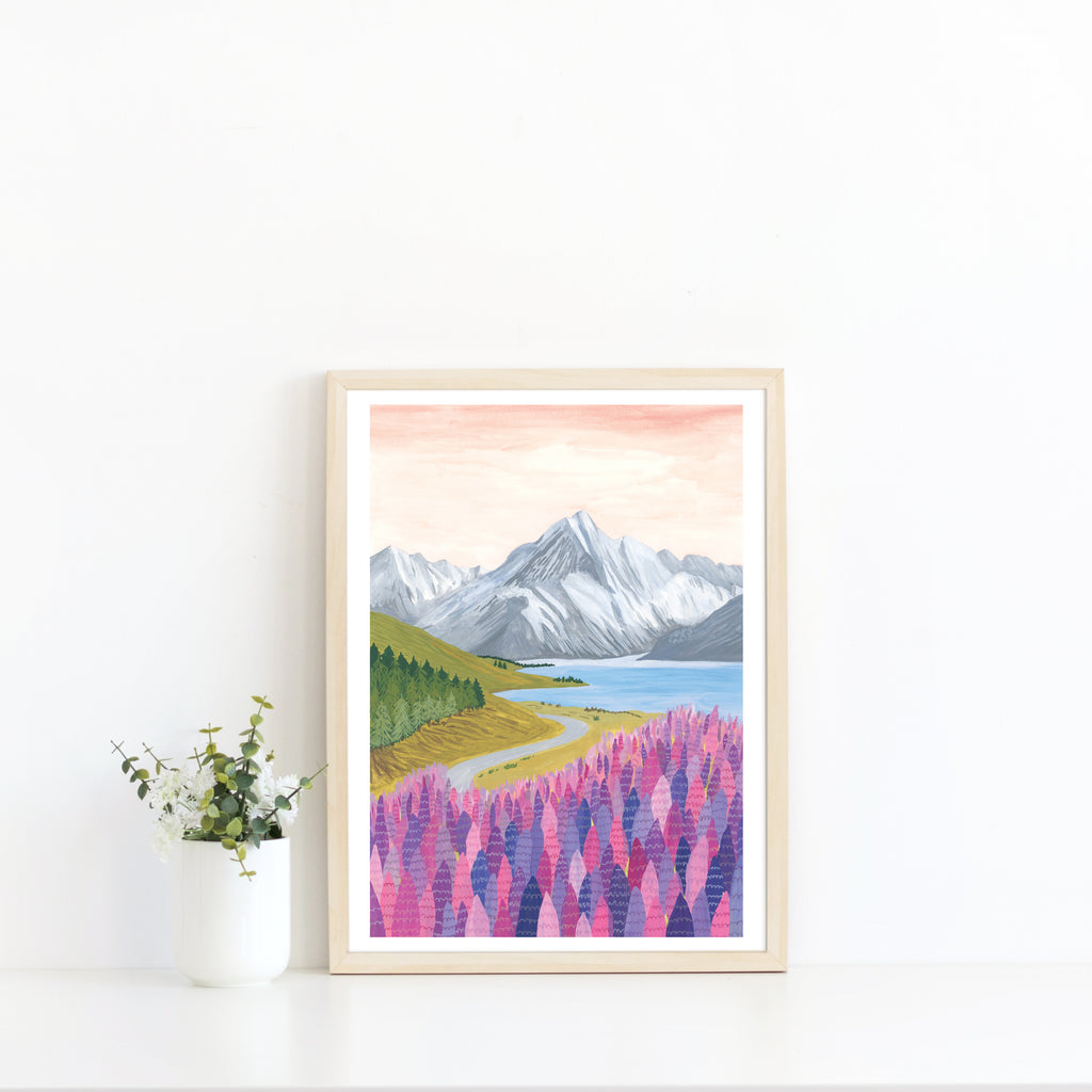 Mount Cook, New Zealand Art Print - Sarah Frances 