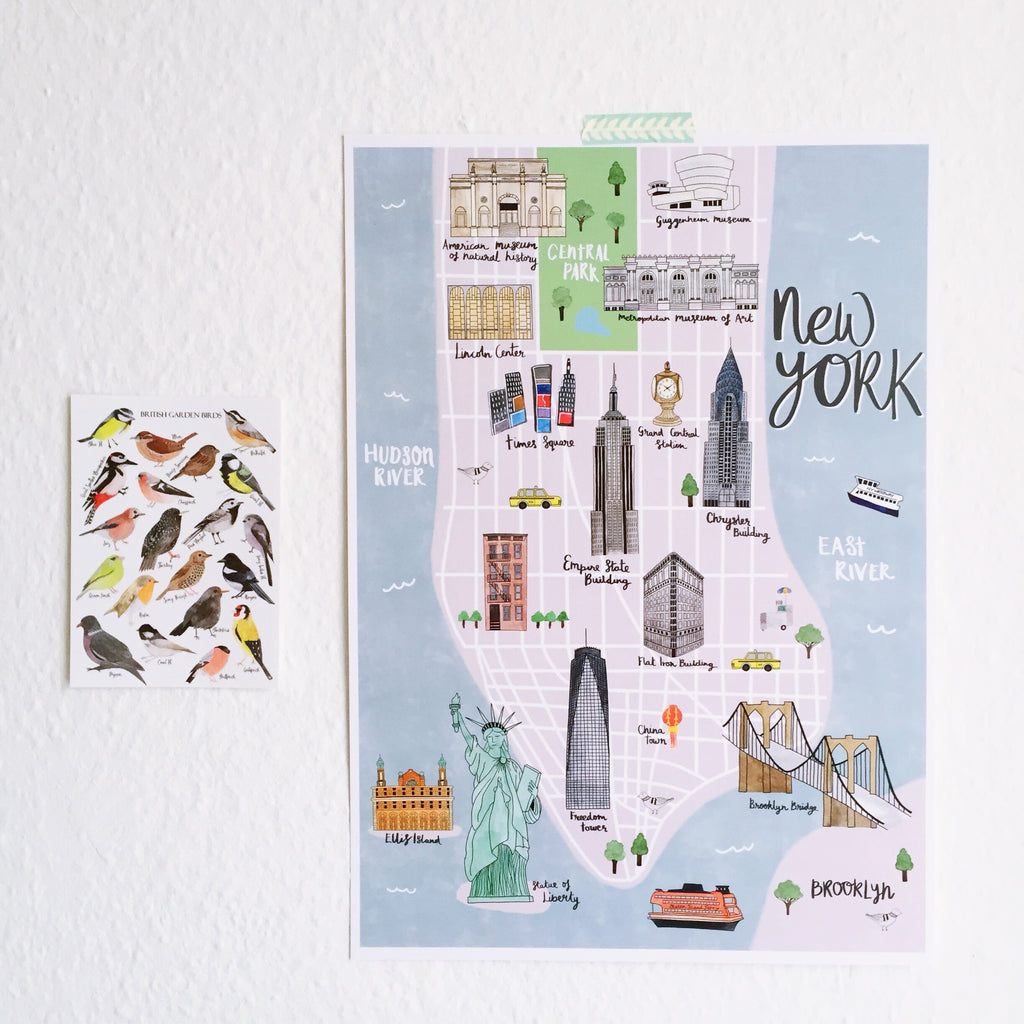 New York Map Art Print - Sarah Frances 