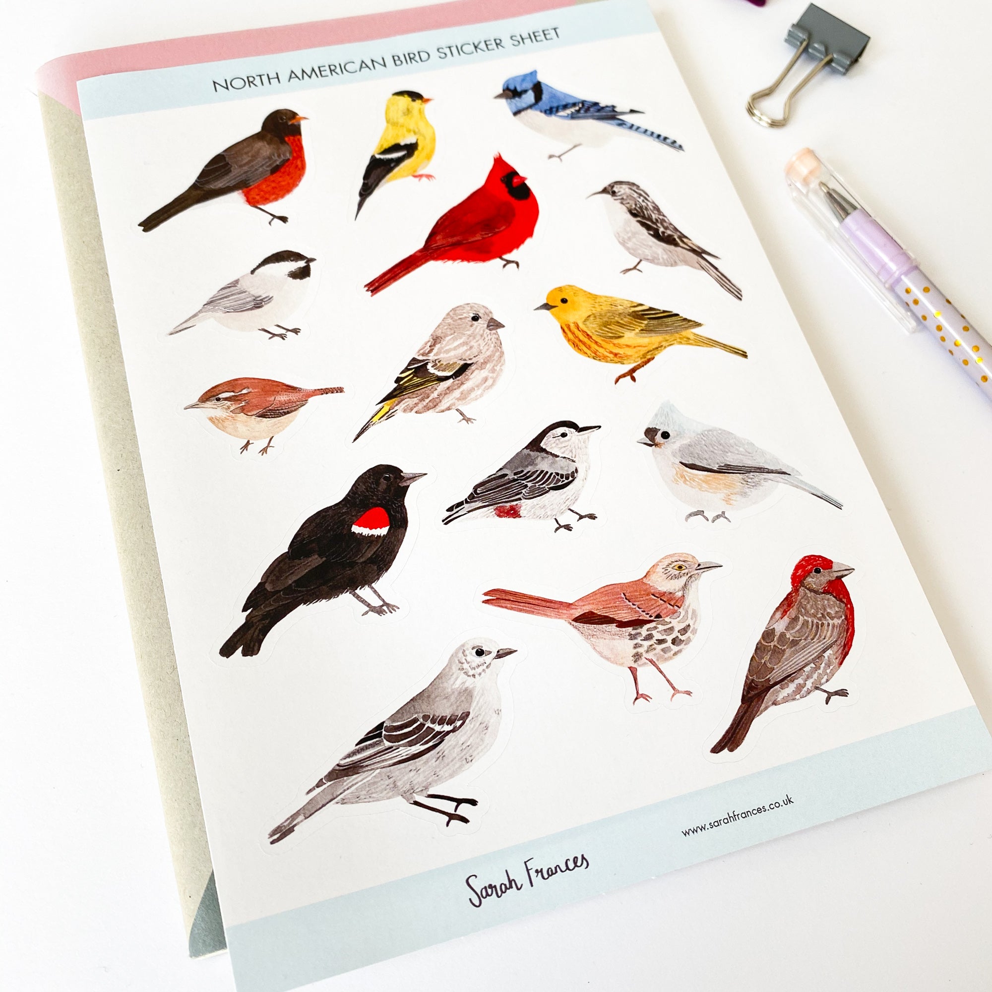 North American Bird Stickers - Sarah Frances