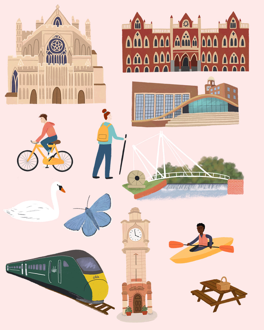 Exeter's Green Circle Map Icons